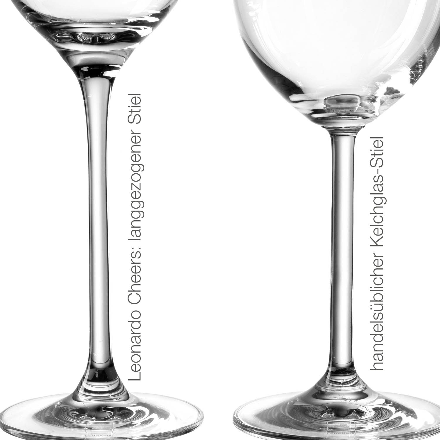 LEONARDO Weißweinglas »CHEERS«, (Set, 6 tlg.), 400 ml, 6-teilig