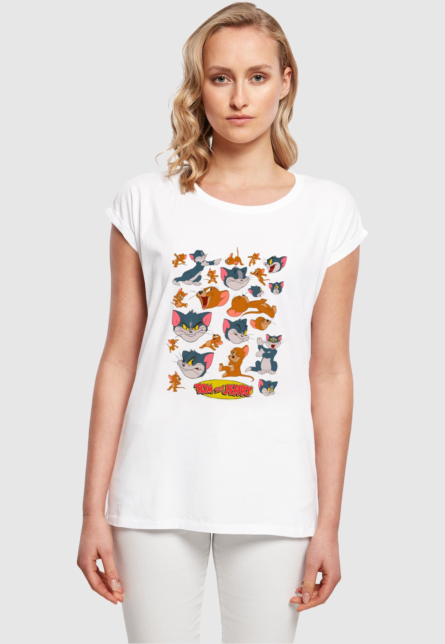 ABSOLUTE CULT T-Shirt "ABSOLUTE CULT Damen Ladies Tom and Jerry - Many Face günstig online kaufen