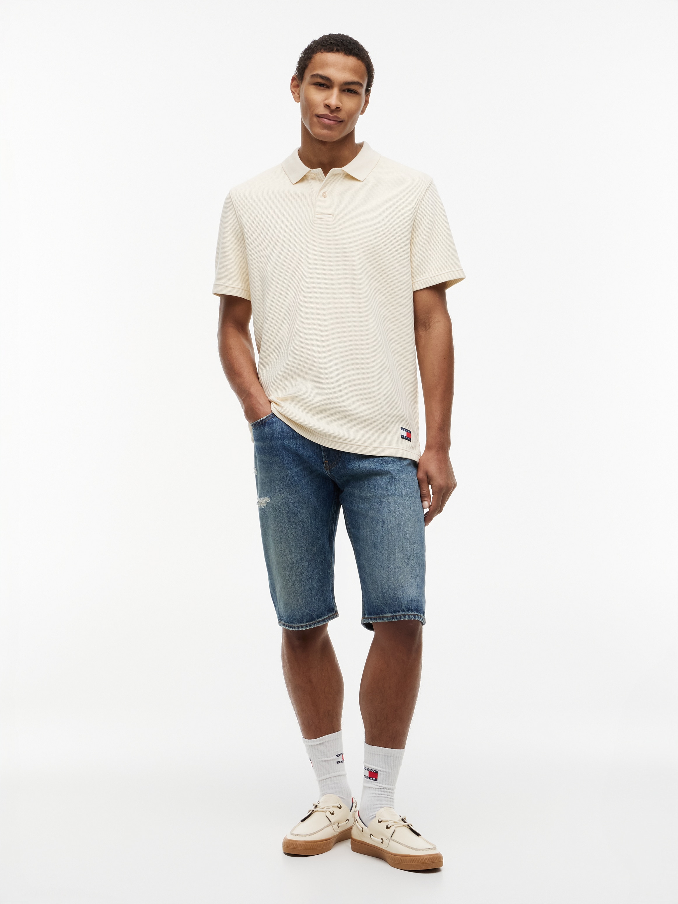 Tommy Jeans Poloshirt »TJM REGULAR WASHED WAFFLE«