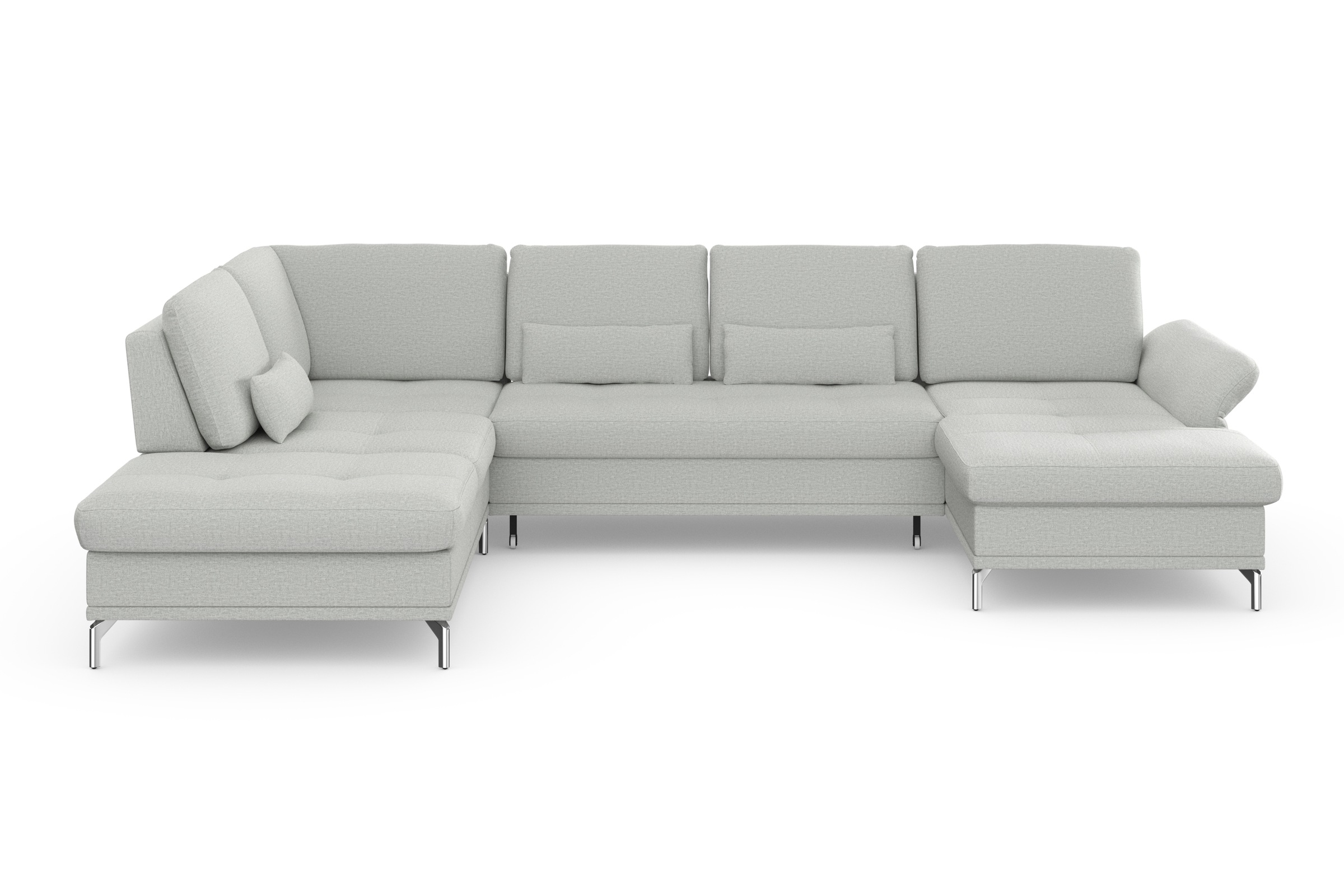 Home affaire Wohnlandschaft "Palm Beach U-Form" Federkern, mit Sitztiefenve günstig online kaufen