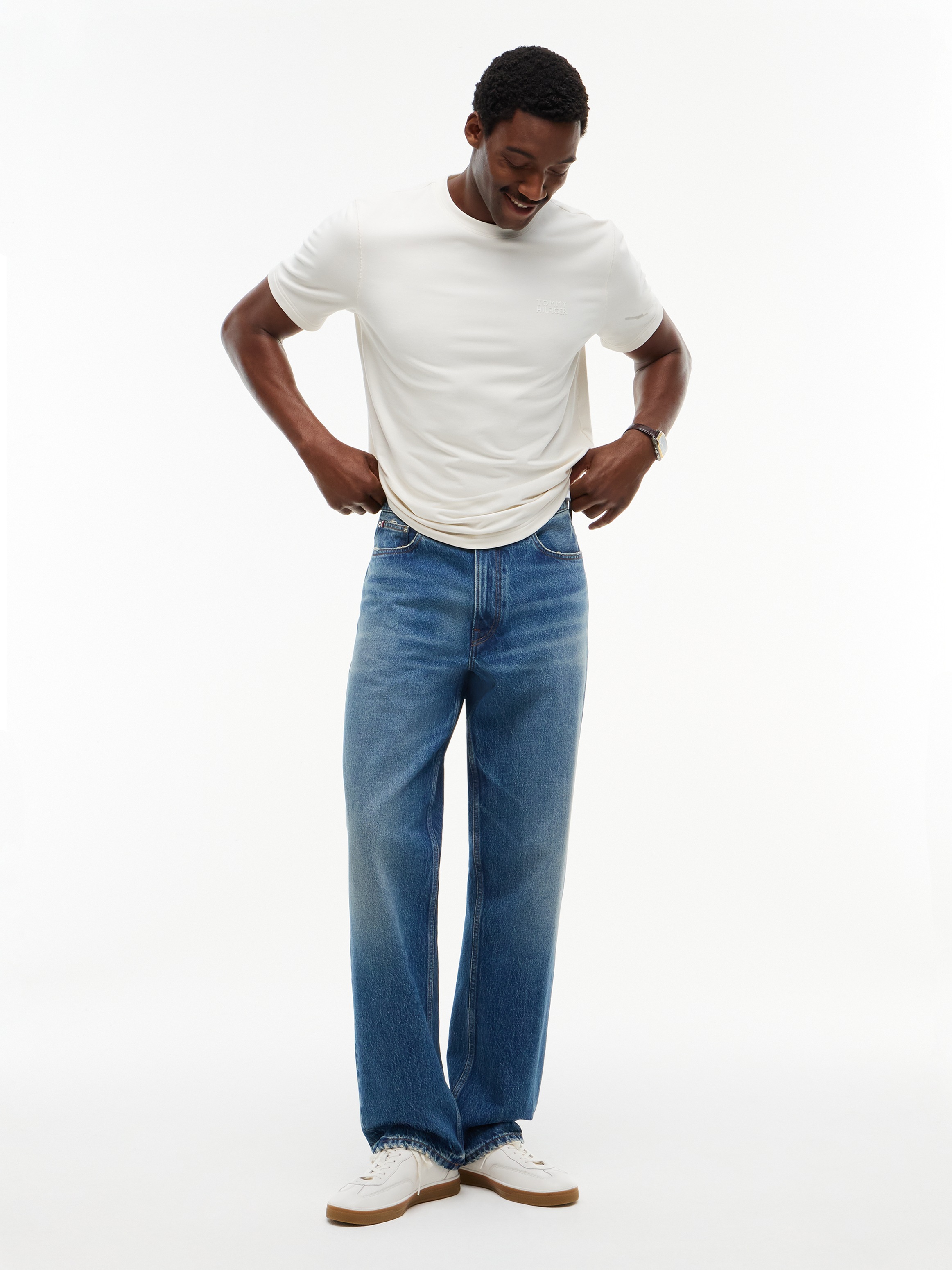 Tommy Hilfiger Straight-Jeans »RIVER RELAXED CHARLIE BLUE« aus Baumwoll-Denim, Relaxed Fit