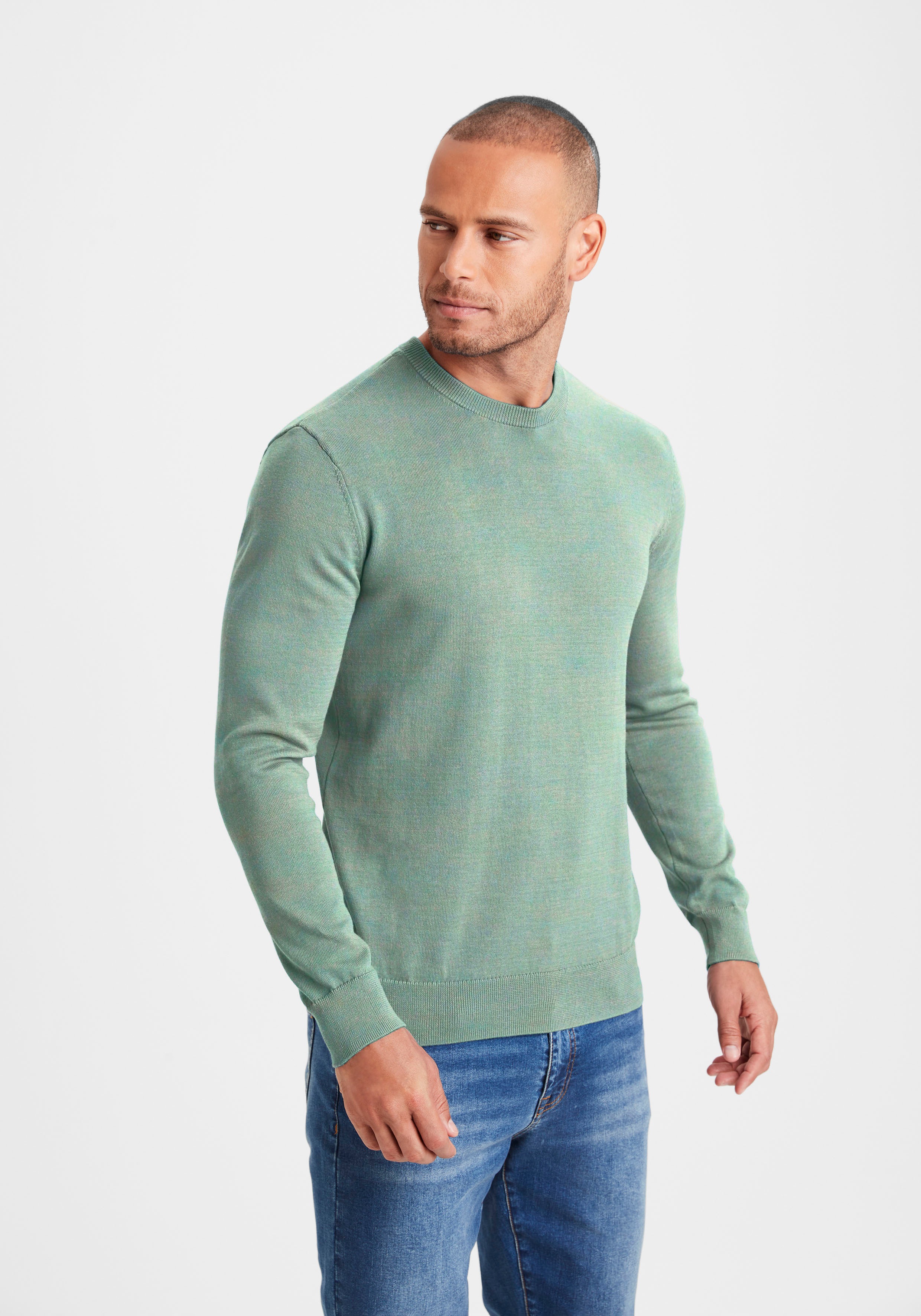 Thumbnail - H.I.S Strickpullover Regular Fit, Langarm, Pullover aus Feinstrick, Baumwollmischung