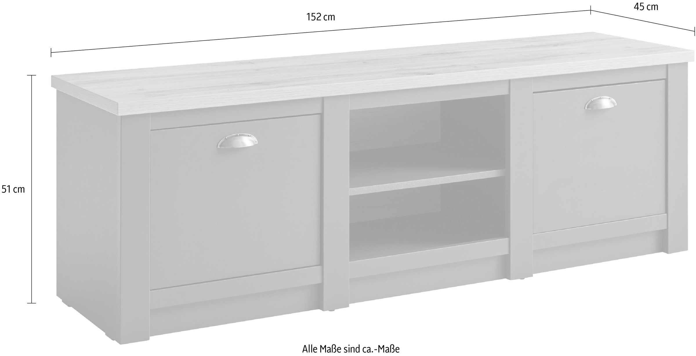 Home affaire Lowboard »Cambridge«, Breite ca. 152 cm