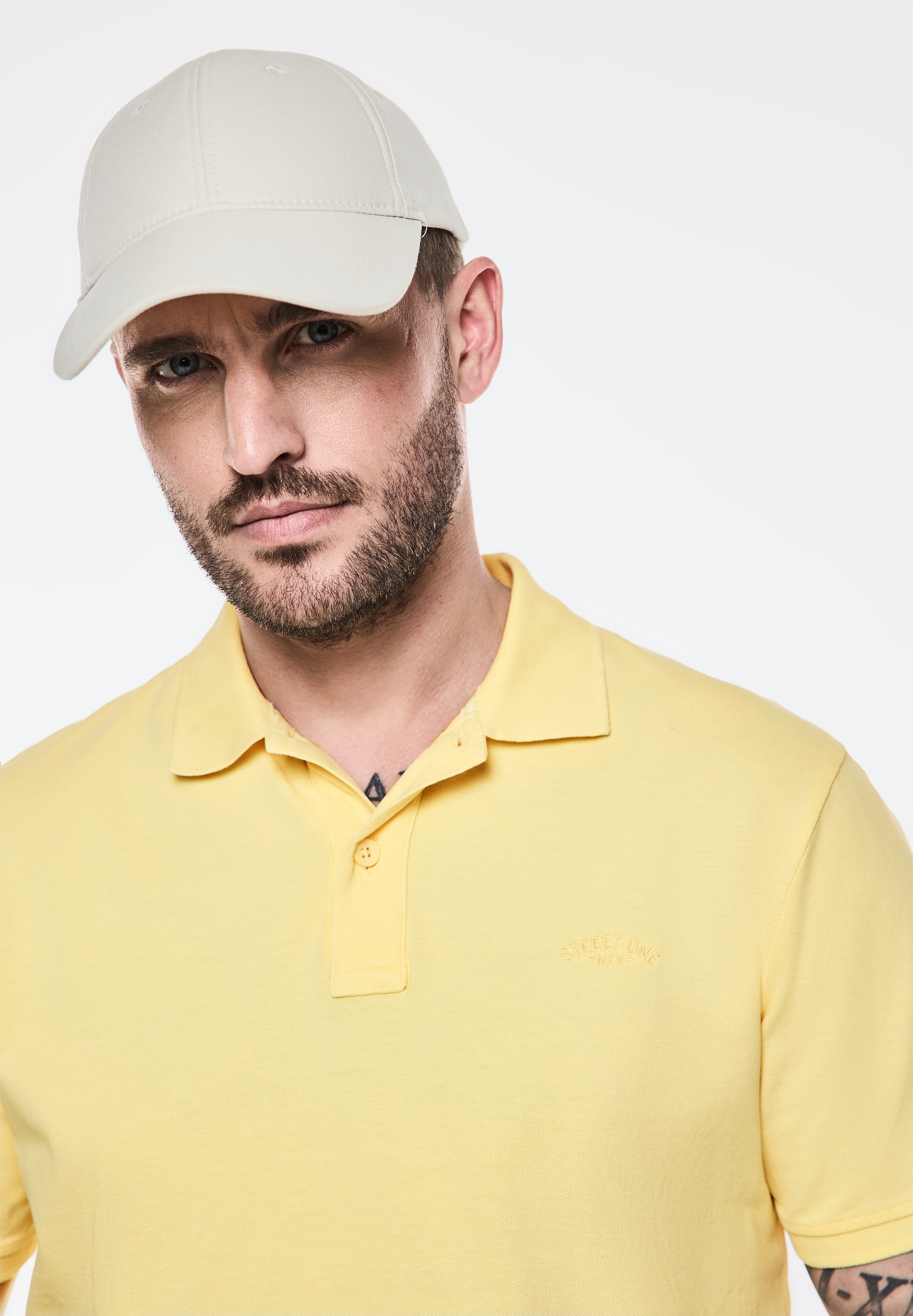 STREET ONE MEN Poloshirt aus reiner Baumwolle