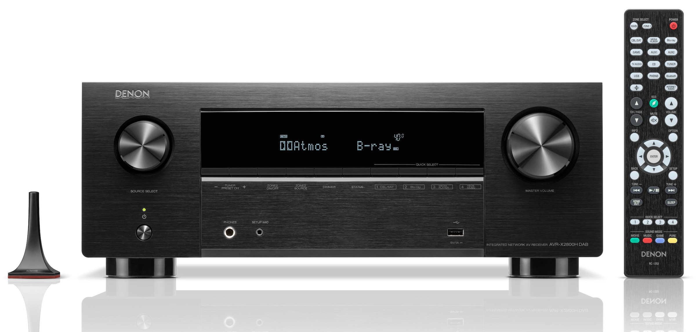 Denon AV-Receiver »AVR-X2800H DAB«, 7.2, (LAN (Ethernet)-Bluetooth-WLAN Sprachsteuerung), mit DAB