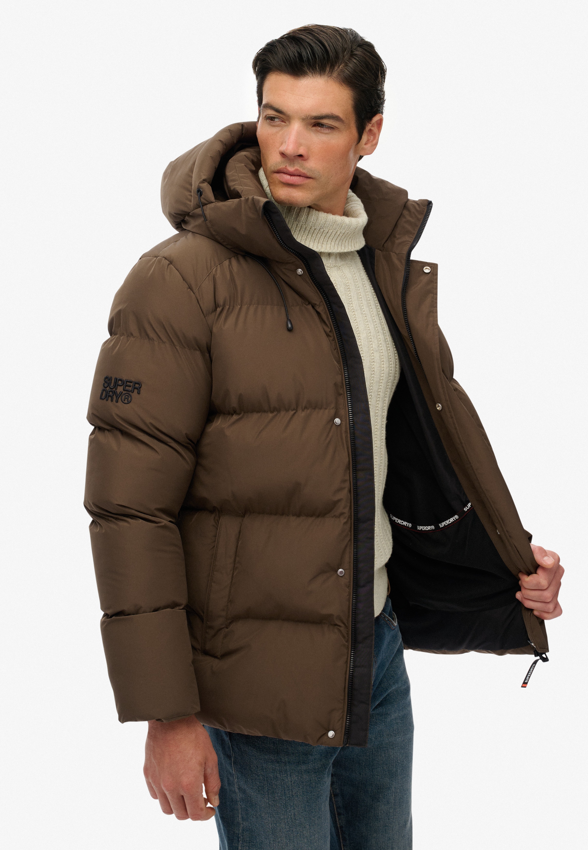 Thumbnail - Superdry Steppjacke "HOODED 5 BAFFLE SPORTS PUFFER" mit Kapuze Kunstfaser, relaxed fit