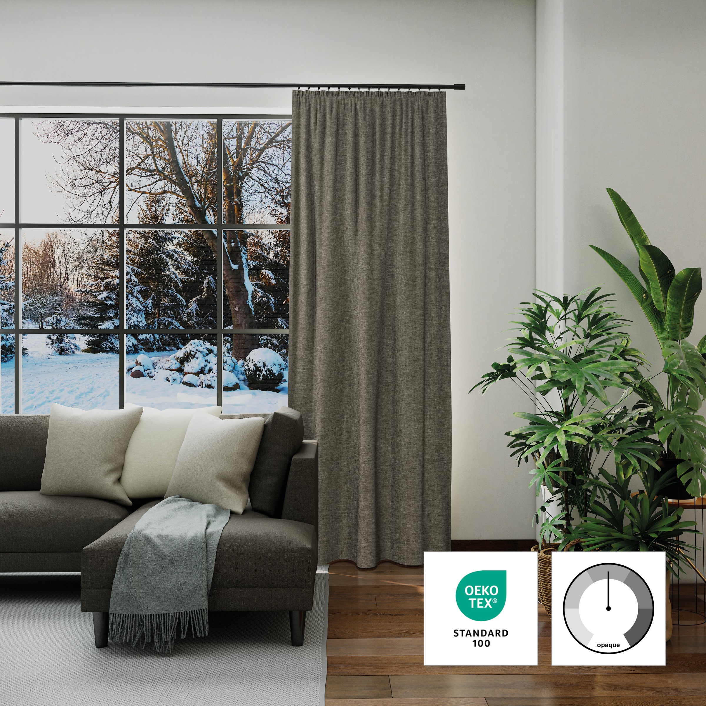 Neutex for you Vorhang "Inuit" Kräuselband 1 Stk. tlg. HxB: 245x145 günstig online kaufen