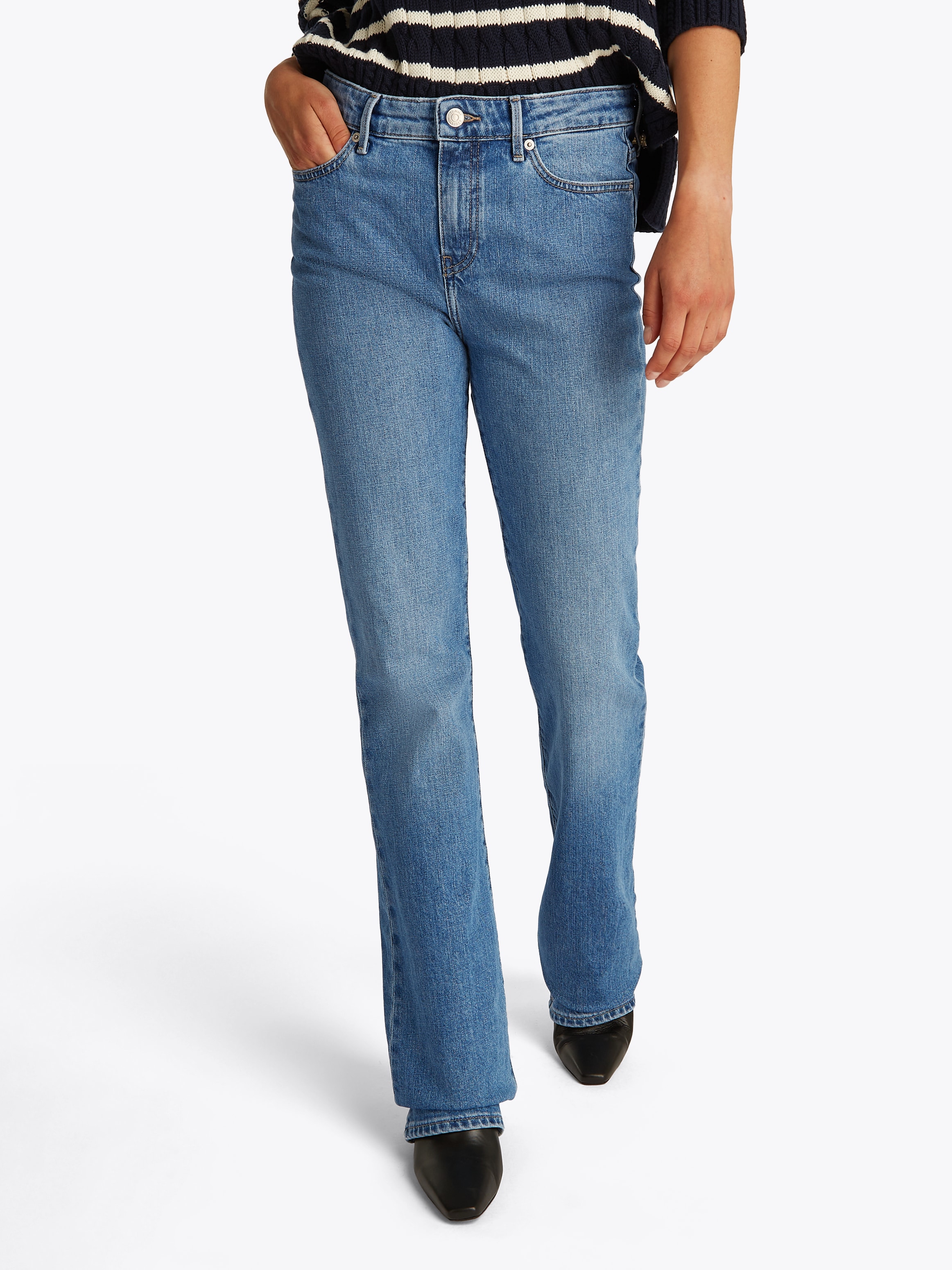 Tommy Hilfiger Bootcut-Jeans "Bootcut Regular Waist", mittlere normale Leib günstig online kaufen