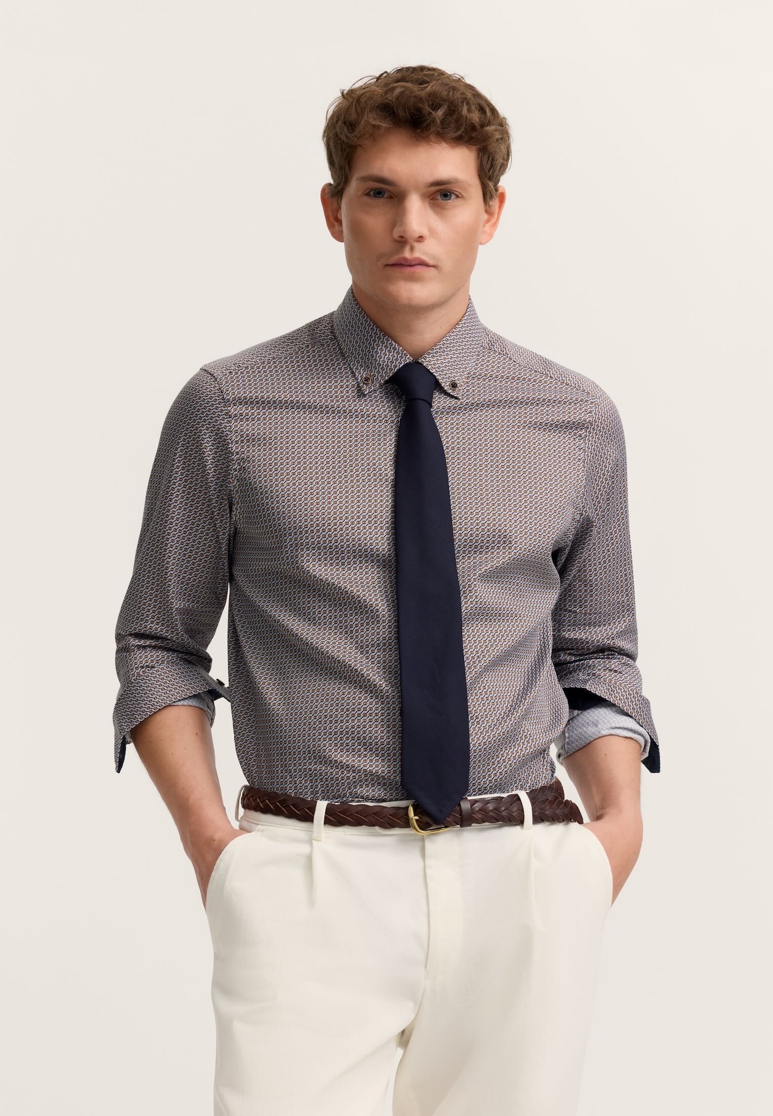 bugatti Businesshemd "Modern Fit" bedruckt mit Easy-Care günstig online kaufen