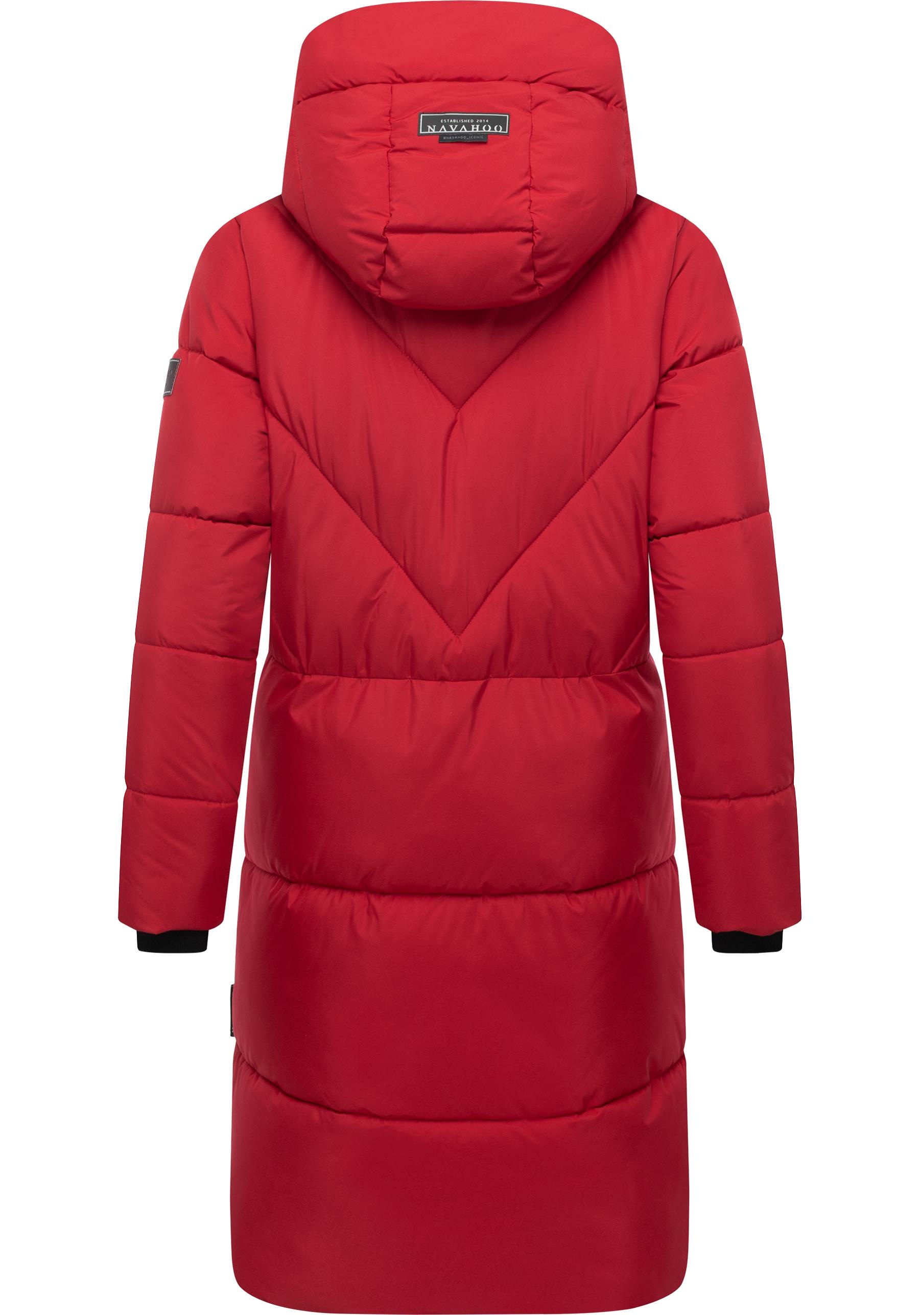 Thumbnail - Navahoo Steppmantel "Kältekuschel XIV" Warmer Damen Wintermantel mit Fleece-gefüttertem Kragen