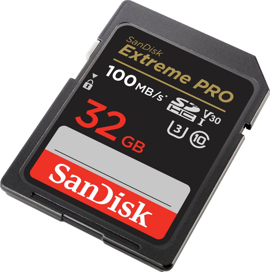Sandisk Speicherkarte »Extreme PRO 32GB«, (UHS Class 3 100 MB/s Lesegeschwindigkeit)