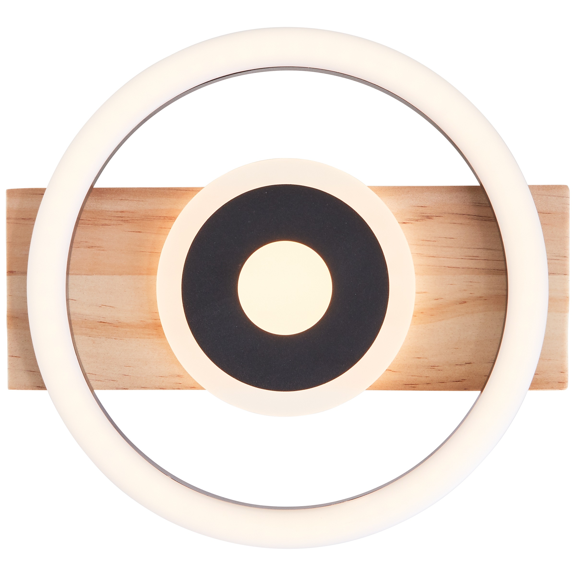 BreLight LED Deckenleuchte »Maureen«, mit Holzakzent, 22 x 20 cm, 1100 lm, 3000 K warmweiß, Holz/Metall