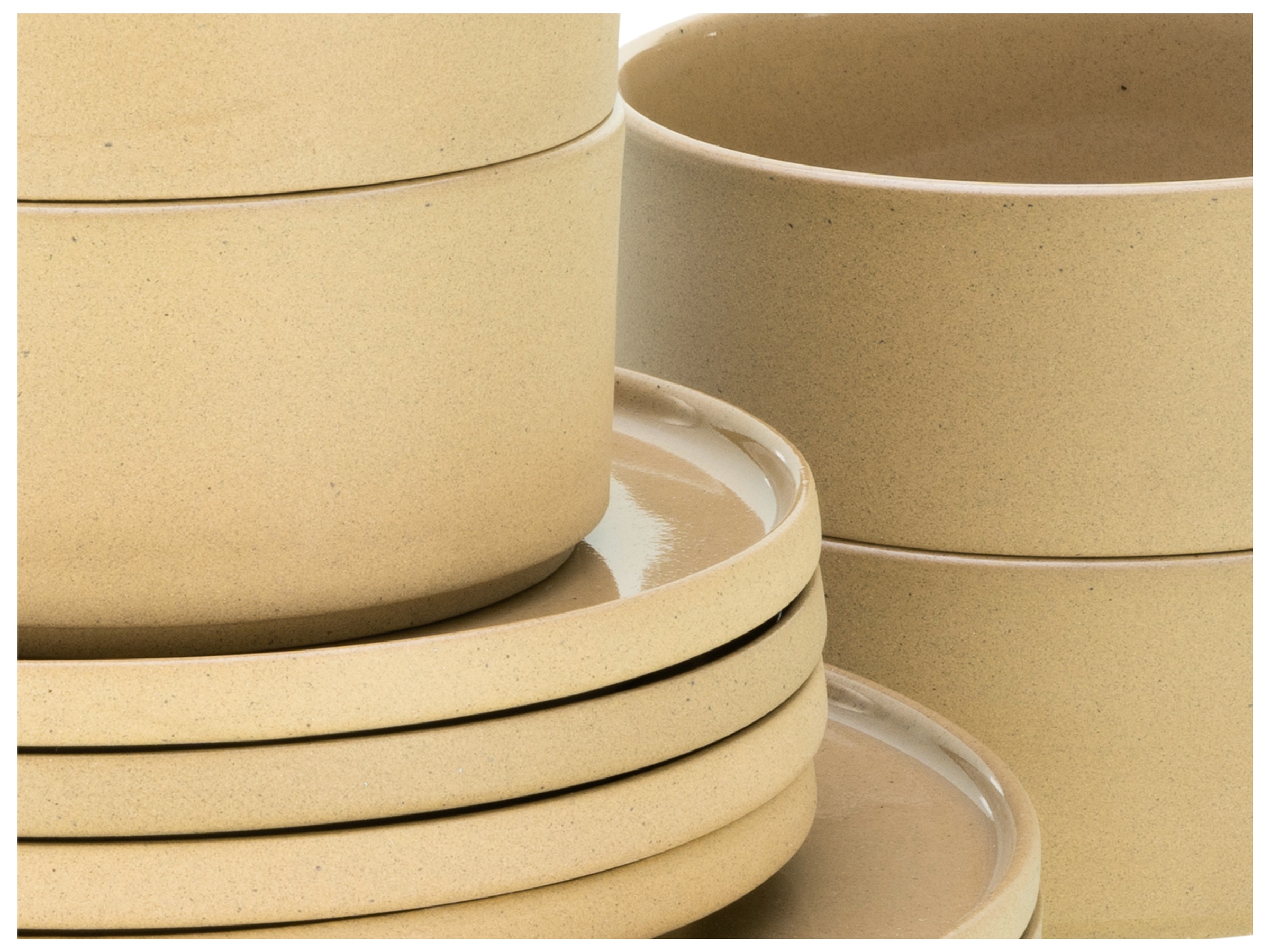 CreaTable Speiseteller »Futuro«, (Set, 4 St.), Teller Set für 4 Personen, Ø 26 cm, Steinzeug