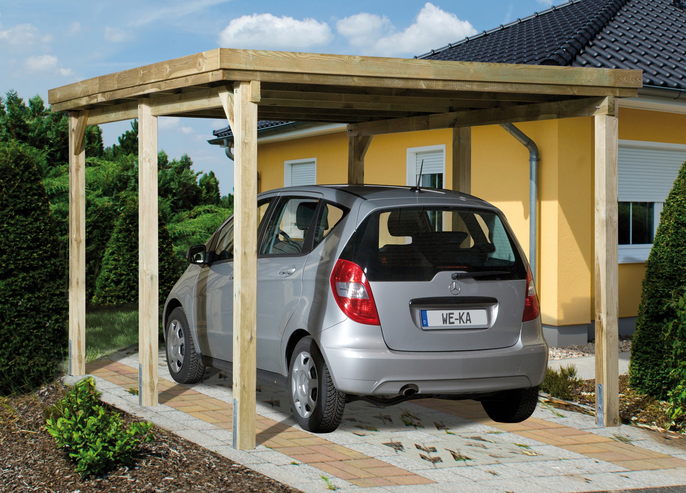 weka Einzelcarport "Optima 1", Holz, 270 cm, braun