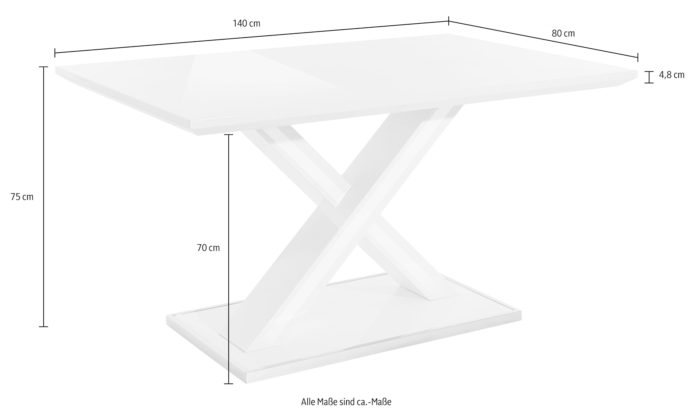 Homexperts Esstisch, Breite 120, 140 oder 160 cm