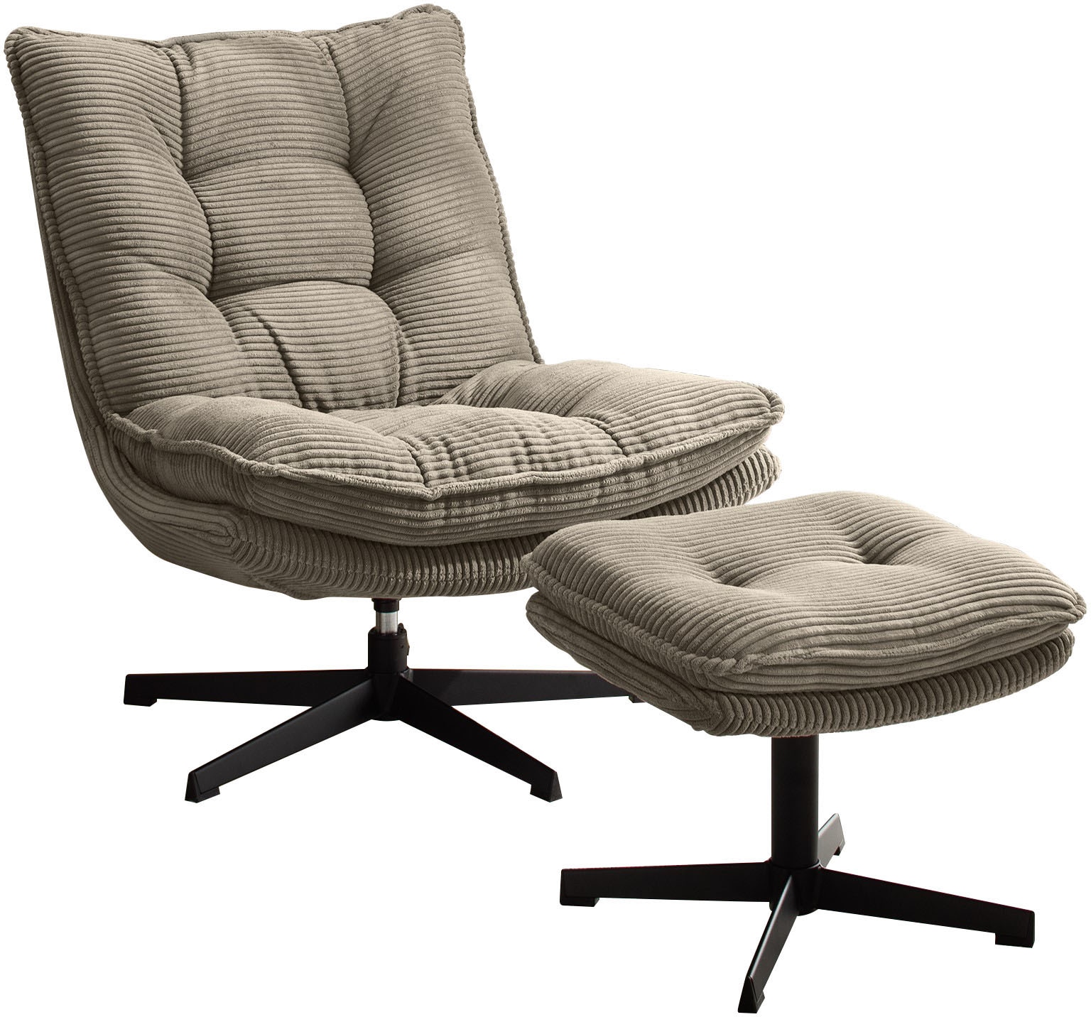 Jockenhöfer Gruppe Relaxsessel "Kasper", Inklusive Hocker, 360 Drehfunktion günstig online kaufen