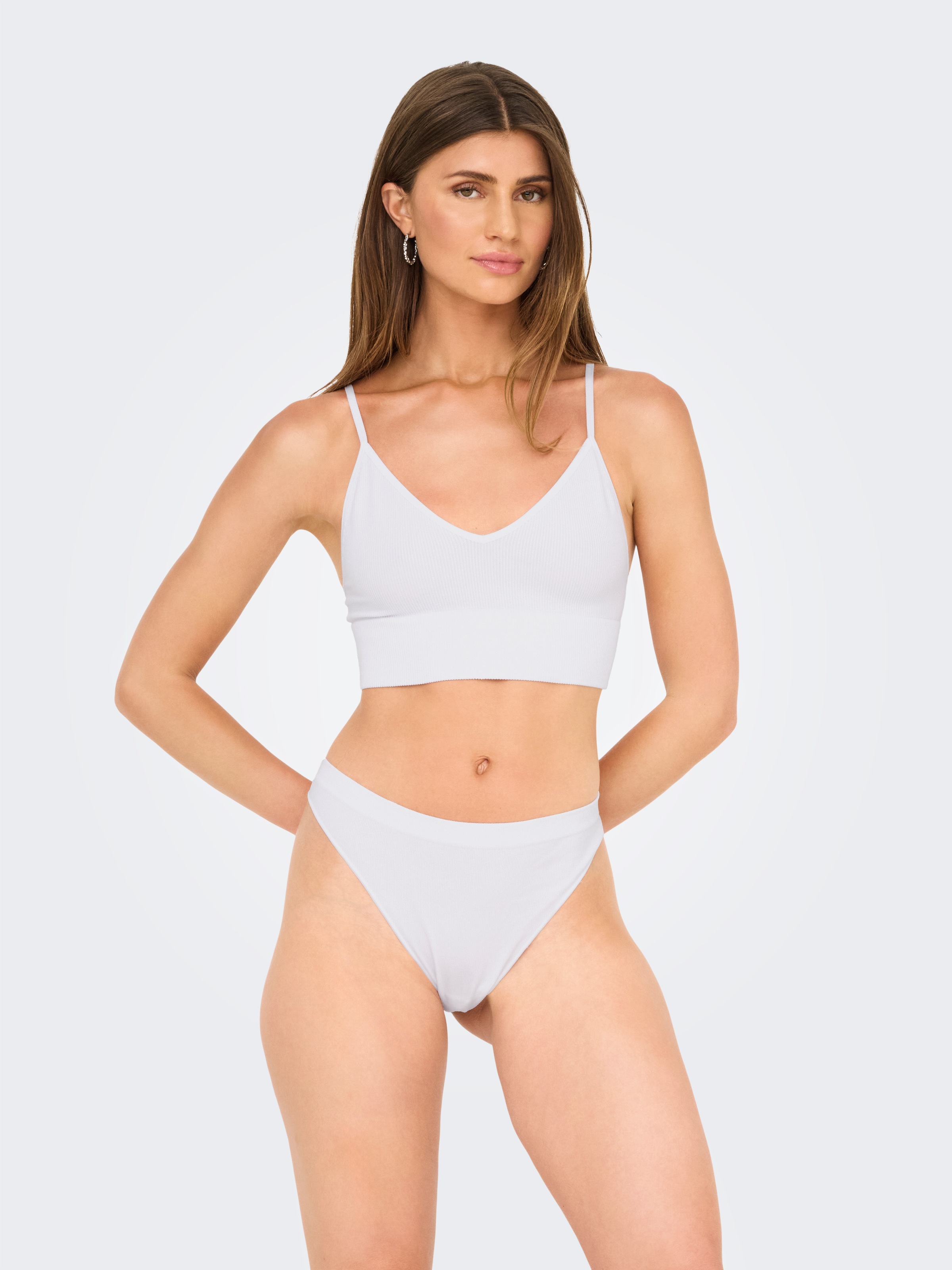 ONLY T-String »ONLVICKY RIB S-LESS THONG 3-PK NOOS«, (Packung, 3 St.)