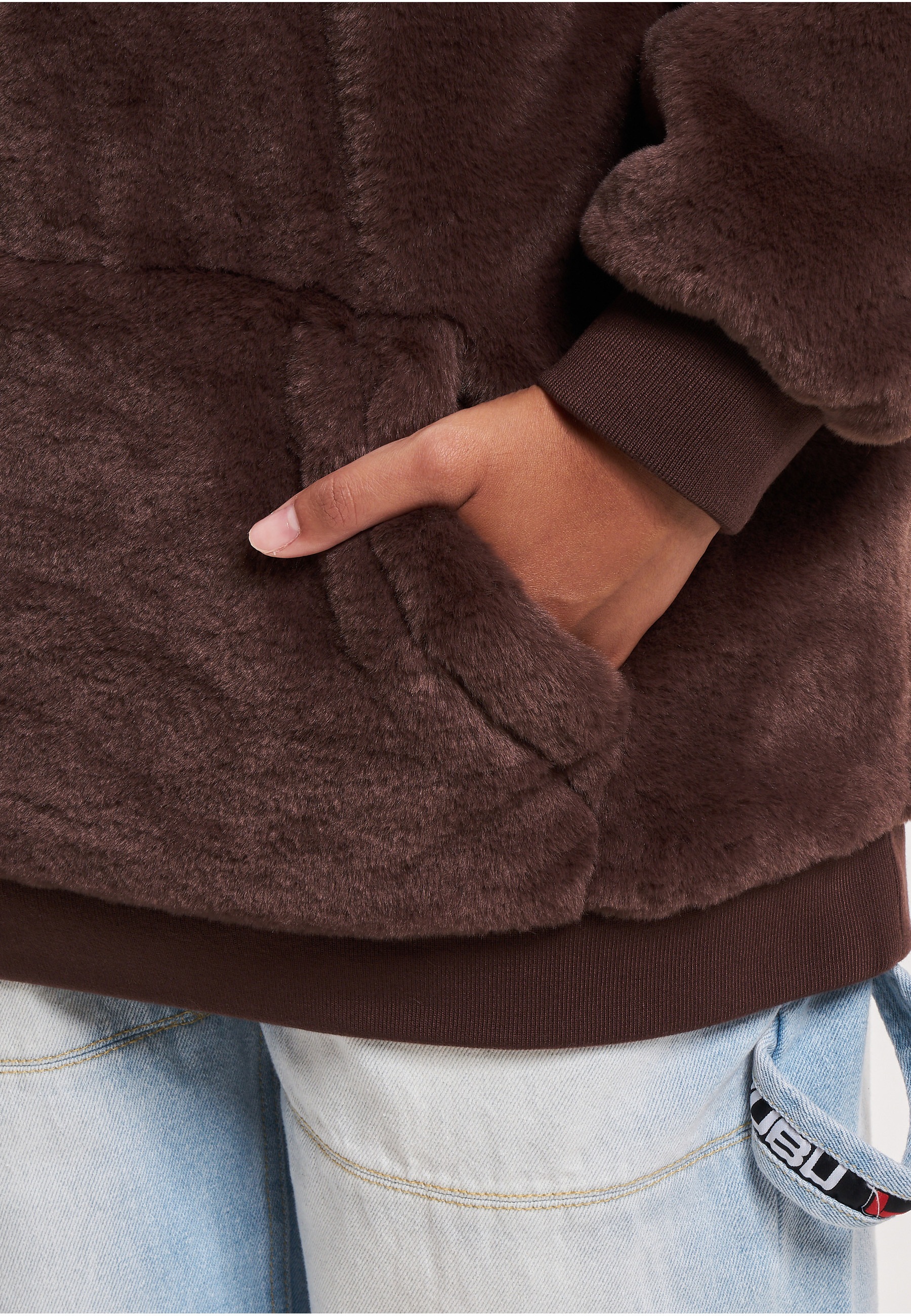 Karl Kani Shirtkleid »Karl Kani Damen KW234-039-2 KK Varsity Vegan Fur Hoodie Dress« 1 tlg.