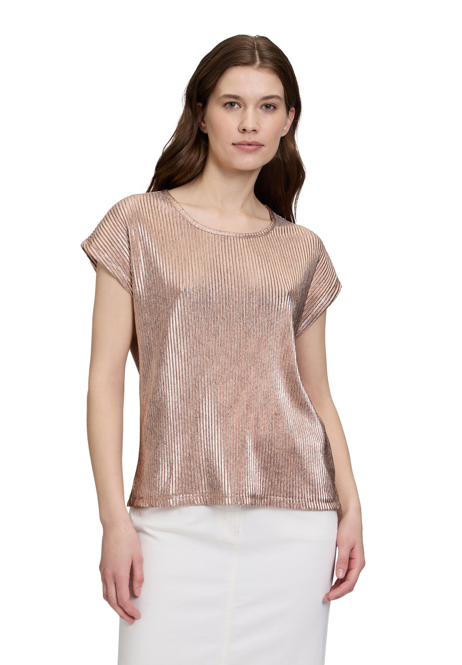 Betty Barclay Kurzarmshirt "Betty Barclay Damen Casual-Shirt mit Glanzeffek günstig online kaufen