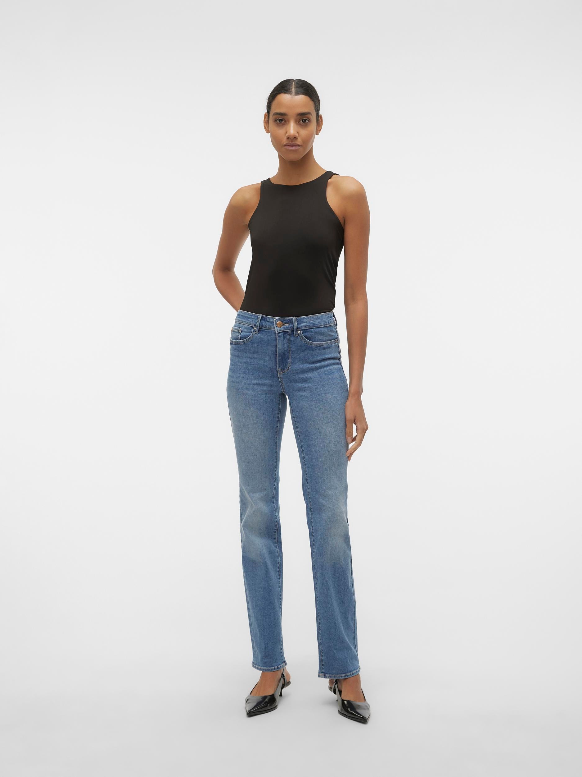 Vero Moda Straight-Jeans »VMFLASH MR STRAIGHT JEANS LI347 GA NOOS«