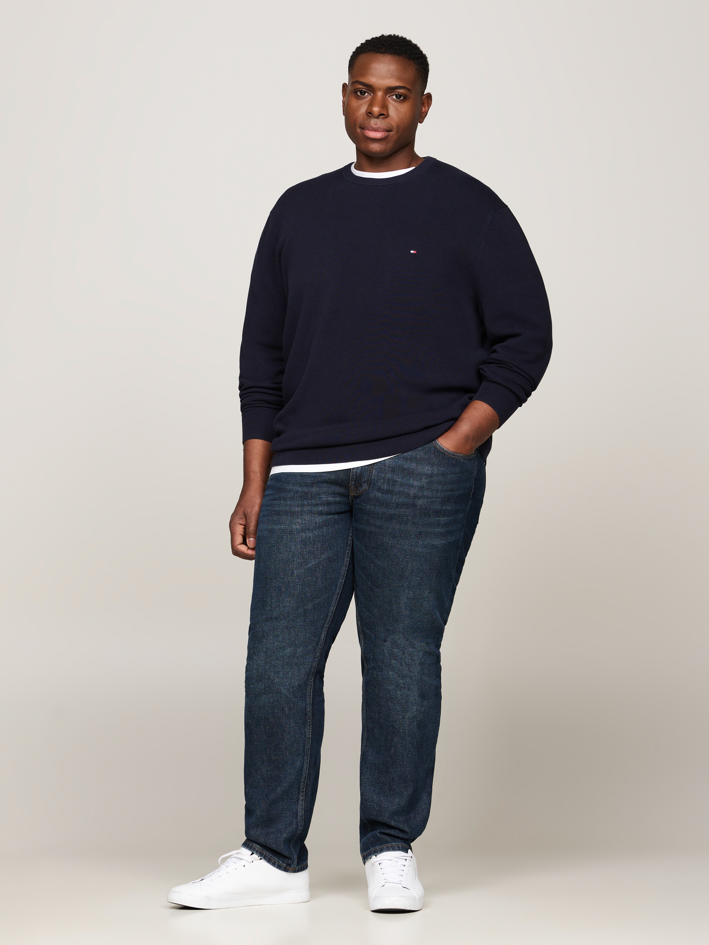 Tommy Hilfiger Big & Tall Rundhalspullover »BT-ESSENTIAL STRUCTURE CREW NECK«, Große Größen