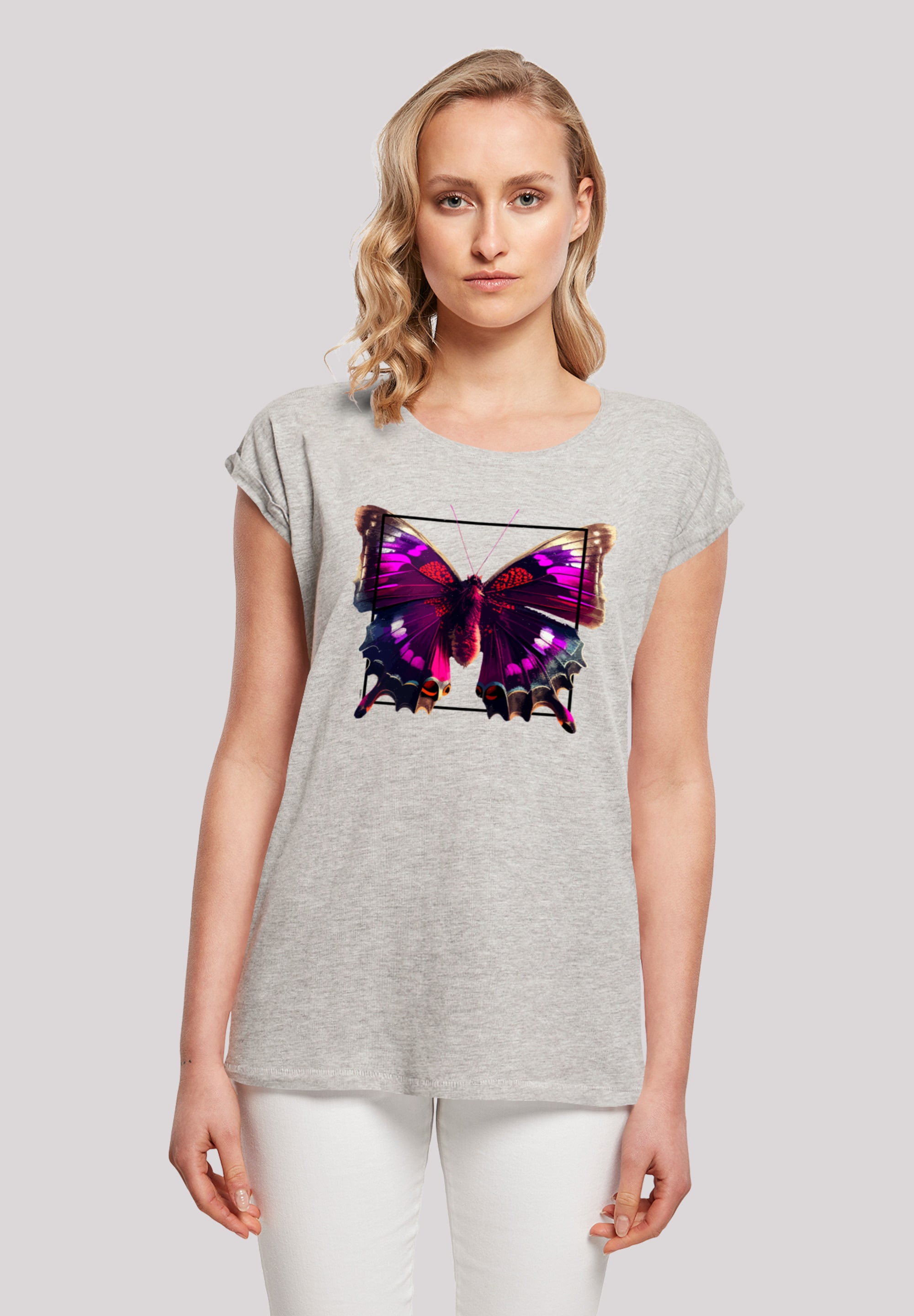 F4NT4STIC T-Shirt »Pink Schmetterling SHORT SLEEVE TEE«, Print