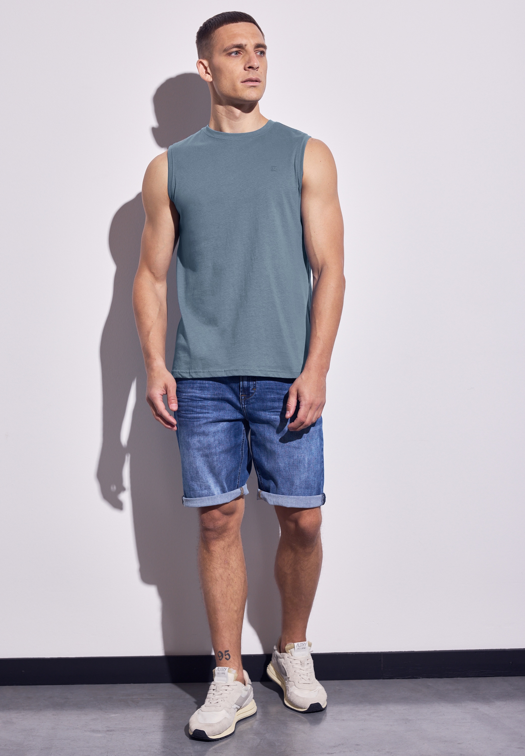 STREET ONE MEN Tanktop, mit Rundhalsausschnitt
