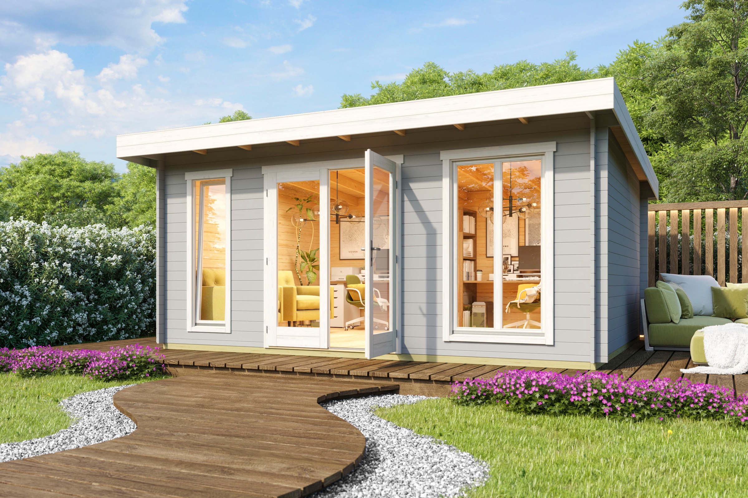 LASITA MAJA Gartenhaus »DORSET«, (Set, inkl. Fussbodenbretter zum verlegen)