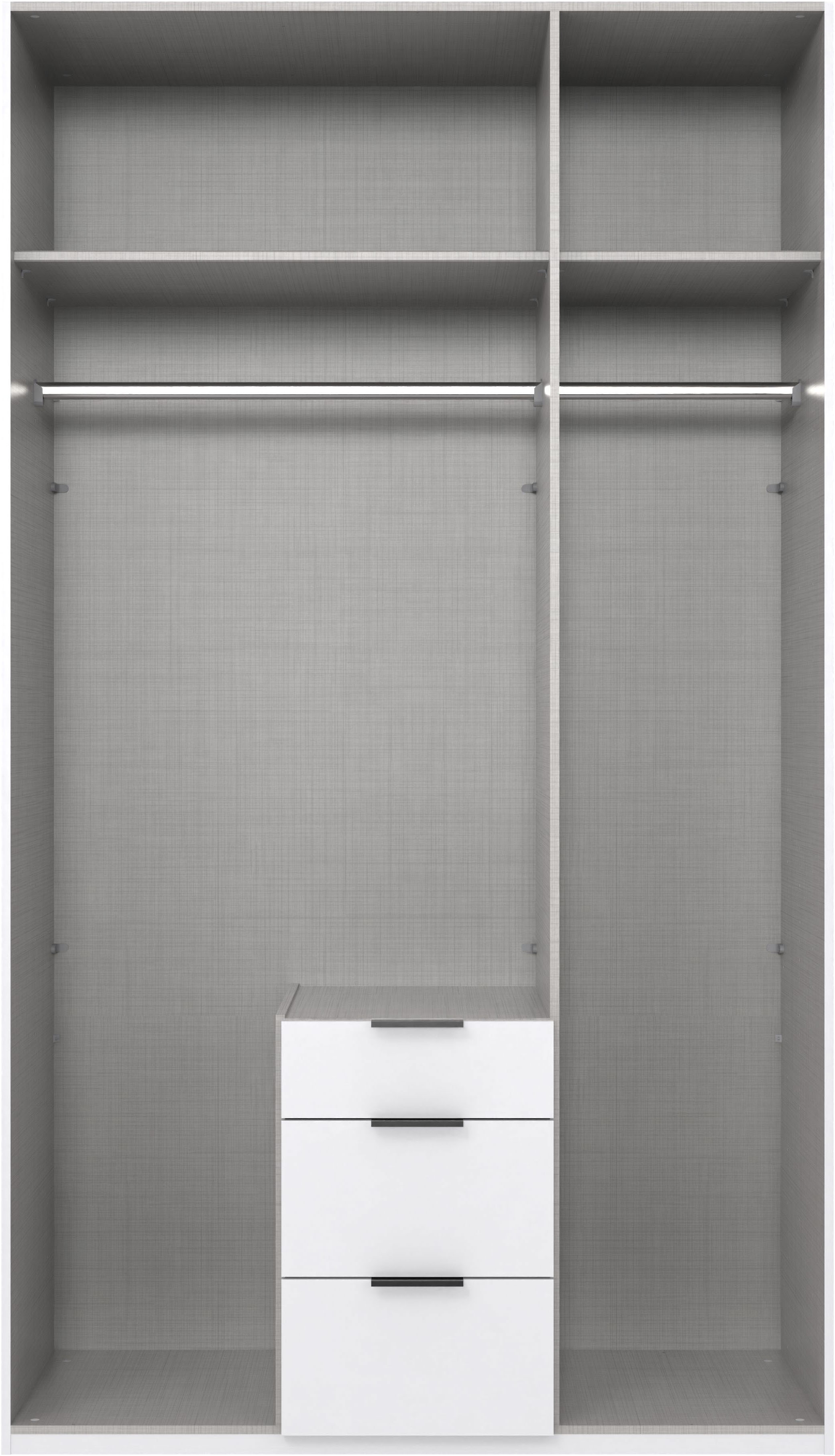 Thumbnail - Wimex Drehtürenschrank "Mugano" mit langen oder kurzen Griffen aus Metall, wahlweise mit oder ohne Spiegel, mit Schublad...