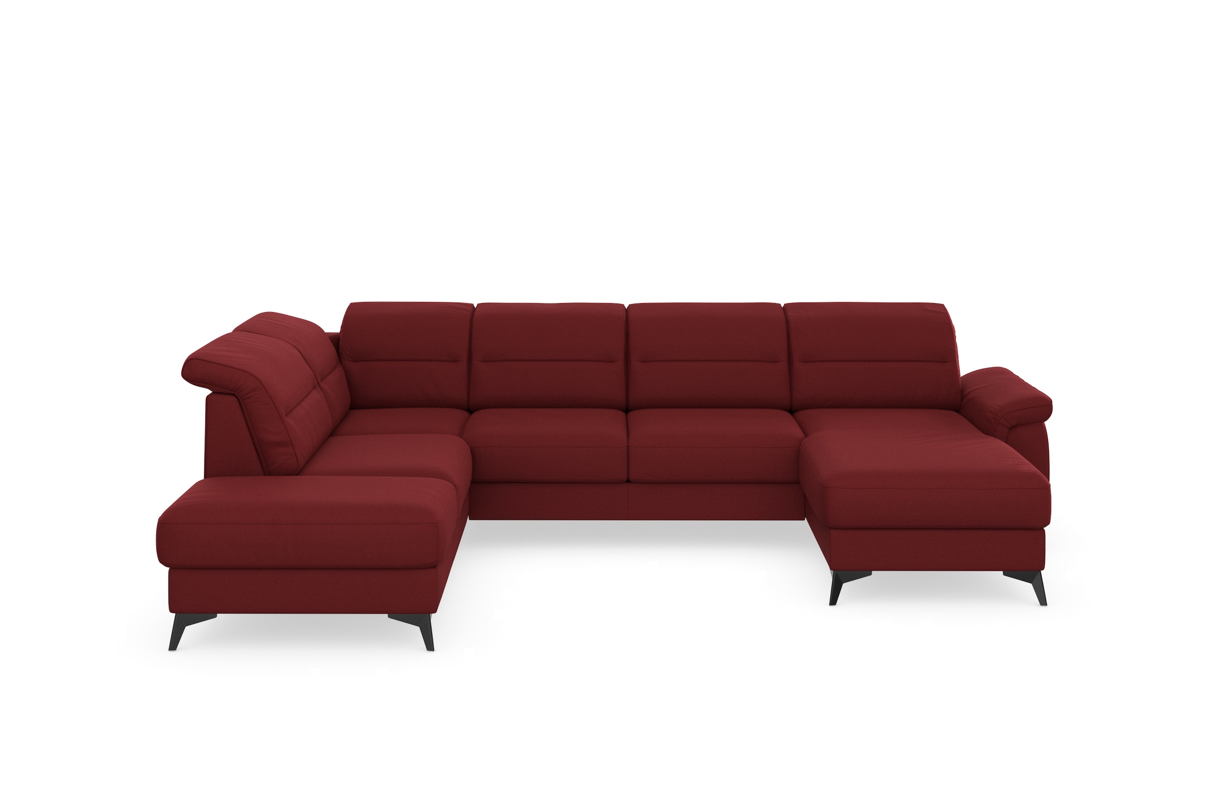 sit&more Wohnlandschaft »Sinatra U-Form« optional mit Kopfteilverstellung und Armteilfunktion, Metallfüße