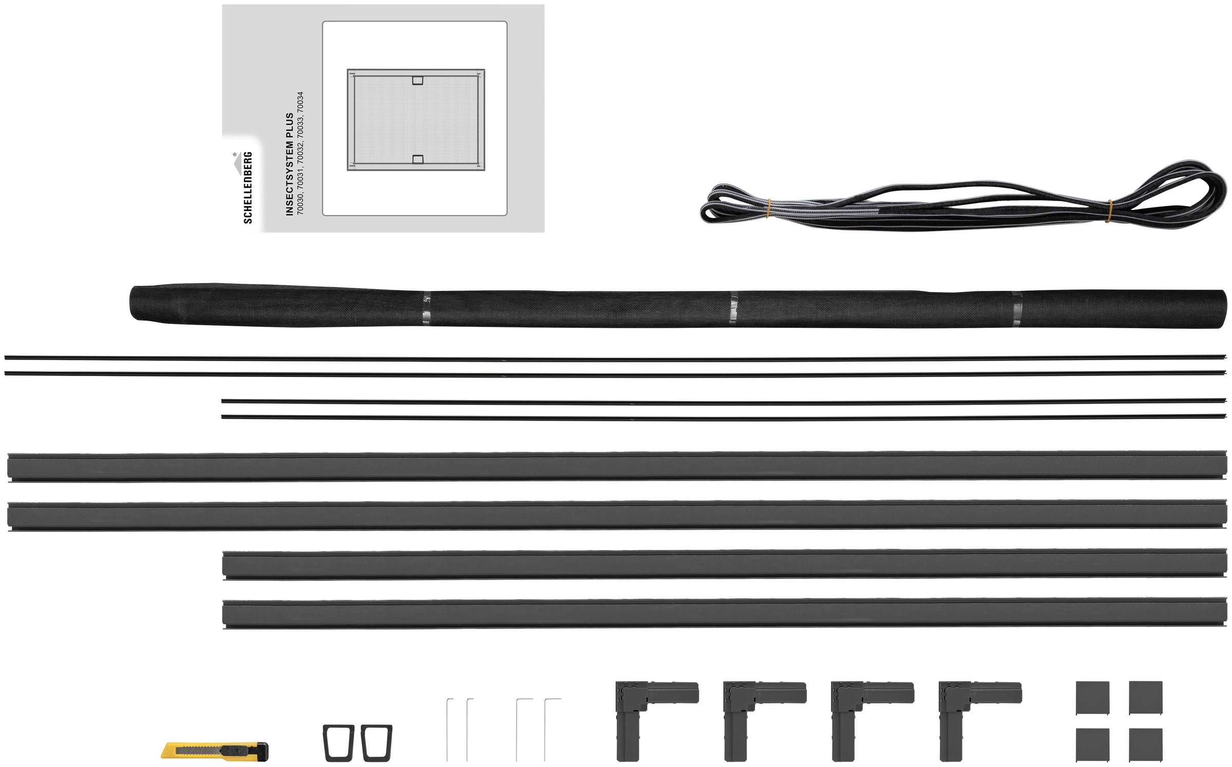 SCHELLENBERG Insektenschutz-Fensterrahmen »Fliegengitter Fenster Plus«, aus Aluminium, 100 x 120 cm, anthrazit, 70031