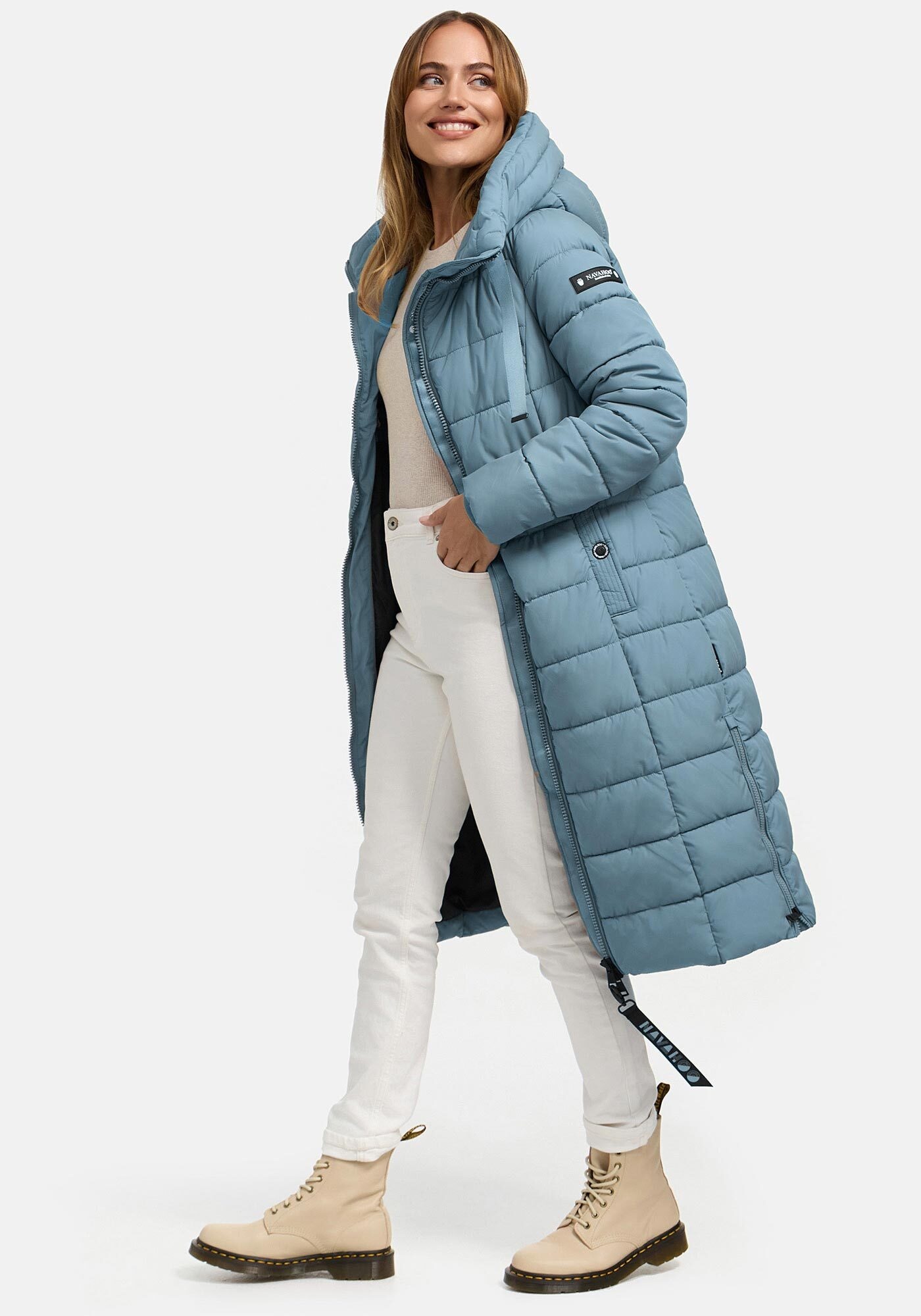 Navahoo Winterjacke "Mondmaedchen" Extra langer Schnitt mit seitlichen Belü günstig online kaufen