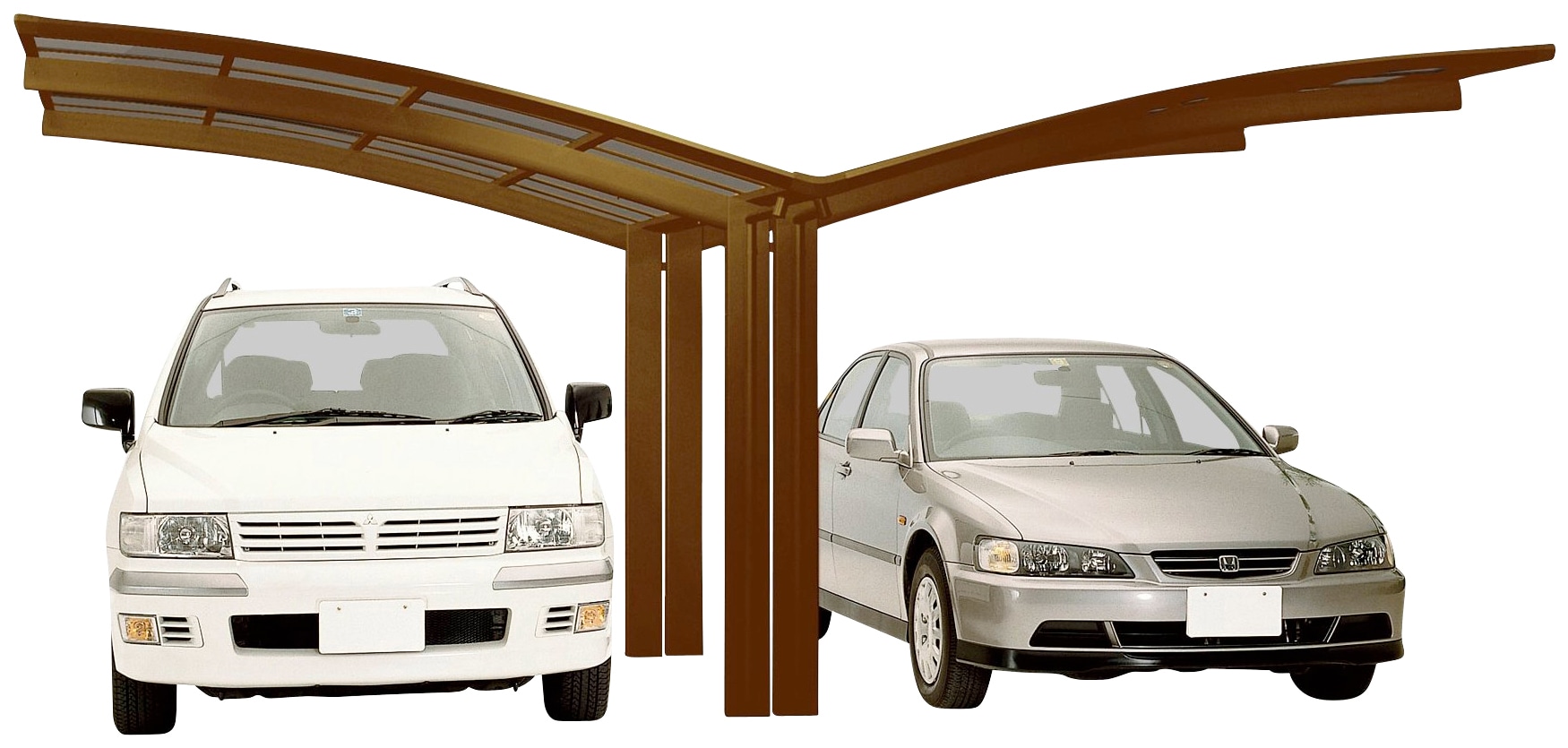 Ximax Doppelcarport "Portoforte Typ 80 Y-bronze", Aluminium, 527 cm, bronze, Aluminium