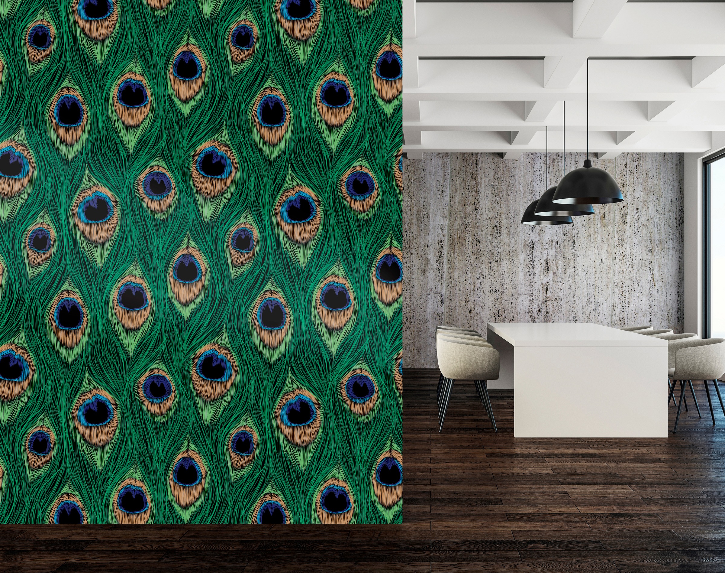 queence Vinyltapete »Gale«, gemustert-Farbverlauf-bedruckt-abstrakt, 90x250cm, selbstklebend, kinderleichte Anbringung, Sticker