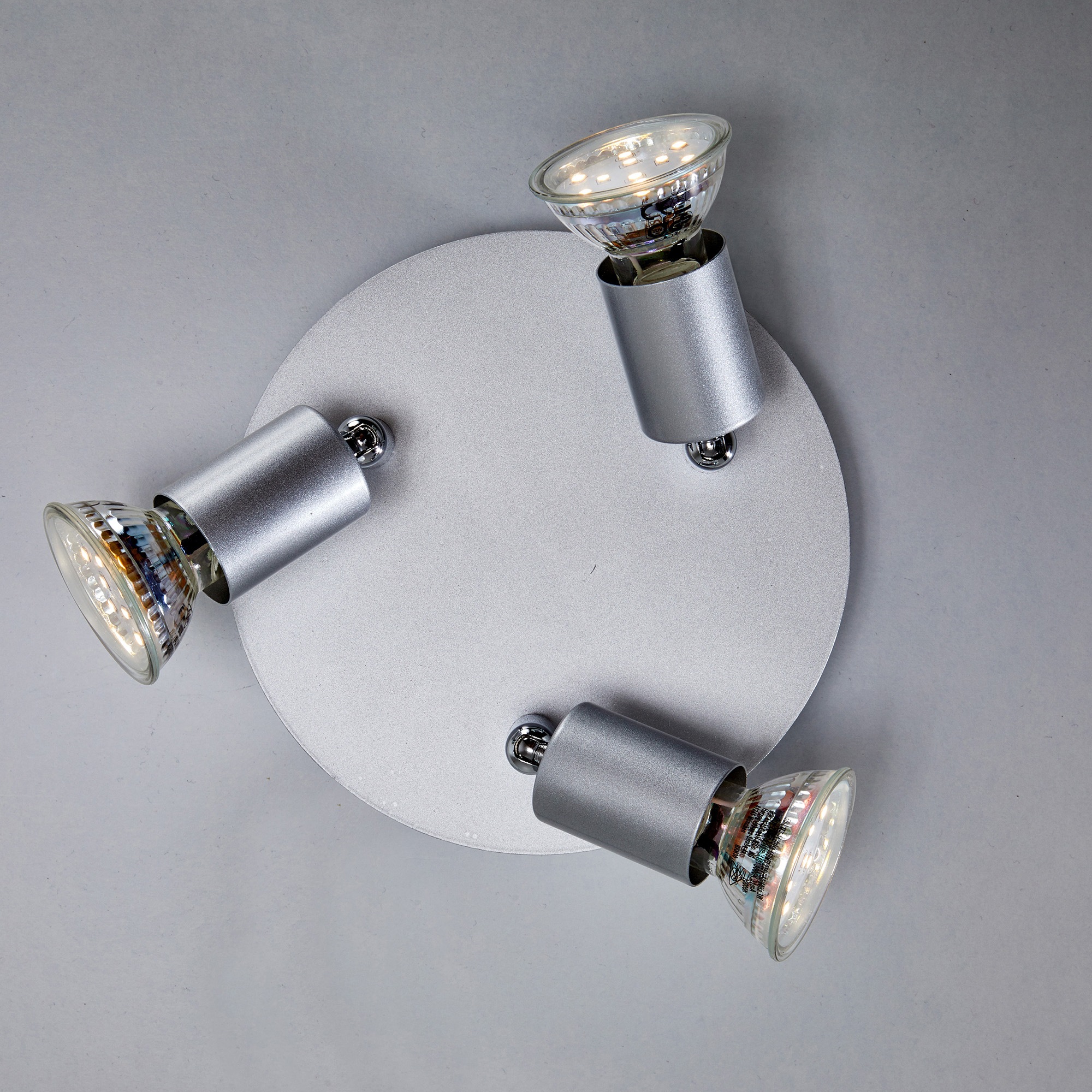 B.K.Licht LED Deckenspots »Lunis 3«, 3 flammig, Leuchtmittel GU10 | LED wechselbar, LED Deckenleuchte schwenkbar, inkl. 3W GU10 250LM GU10 warmweiß