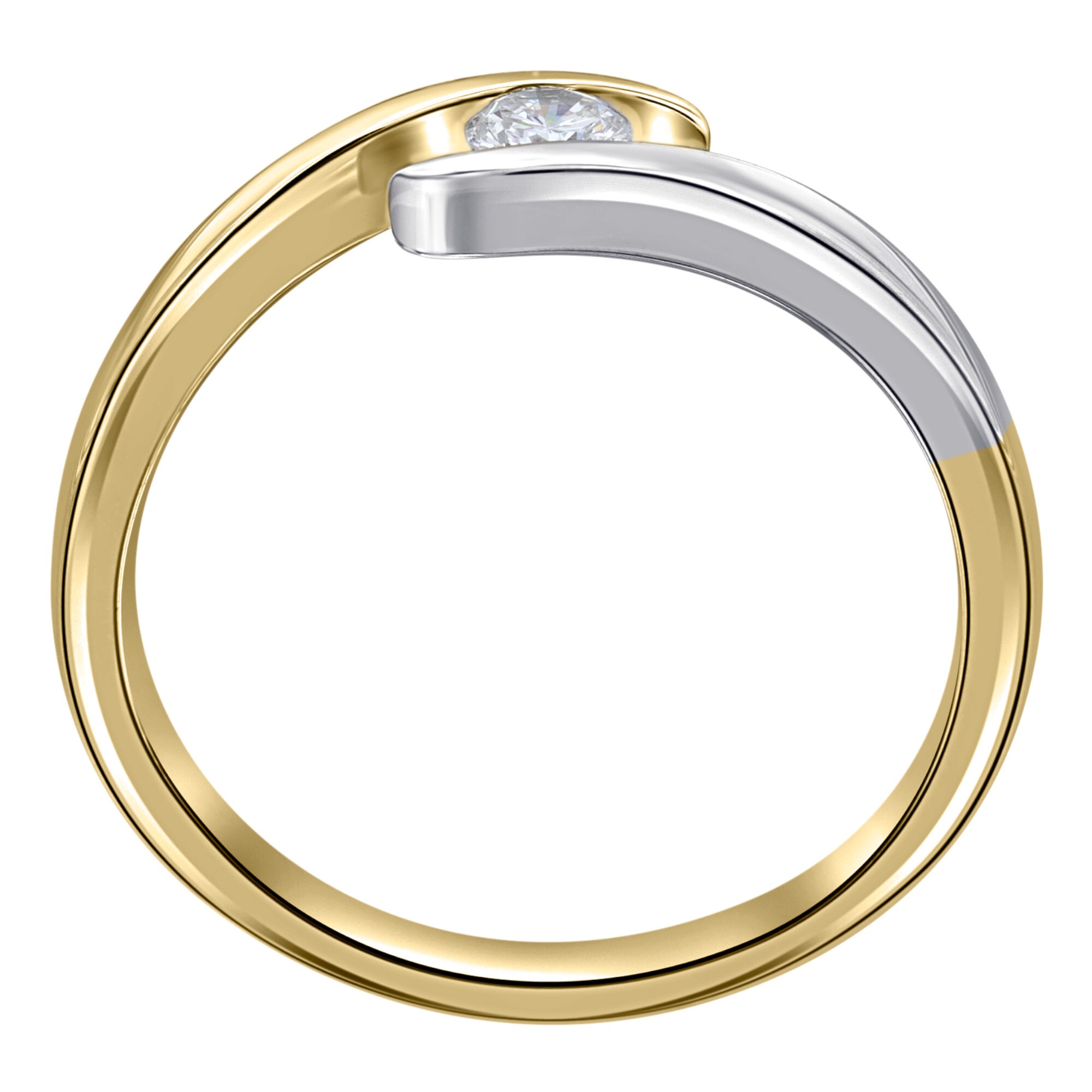 ONE ELEMENT Diamantring »0,10 ct Diamant Brillant Spannfassung Ring aus 585 Gelbgold«, aus 585 Gelbgold – ein Hauch von Luxus für den Alltag