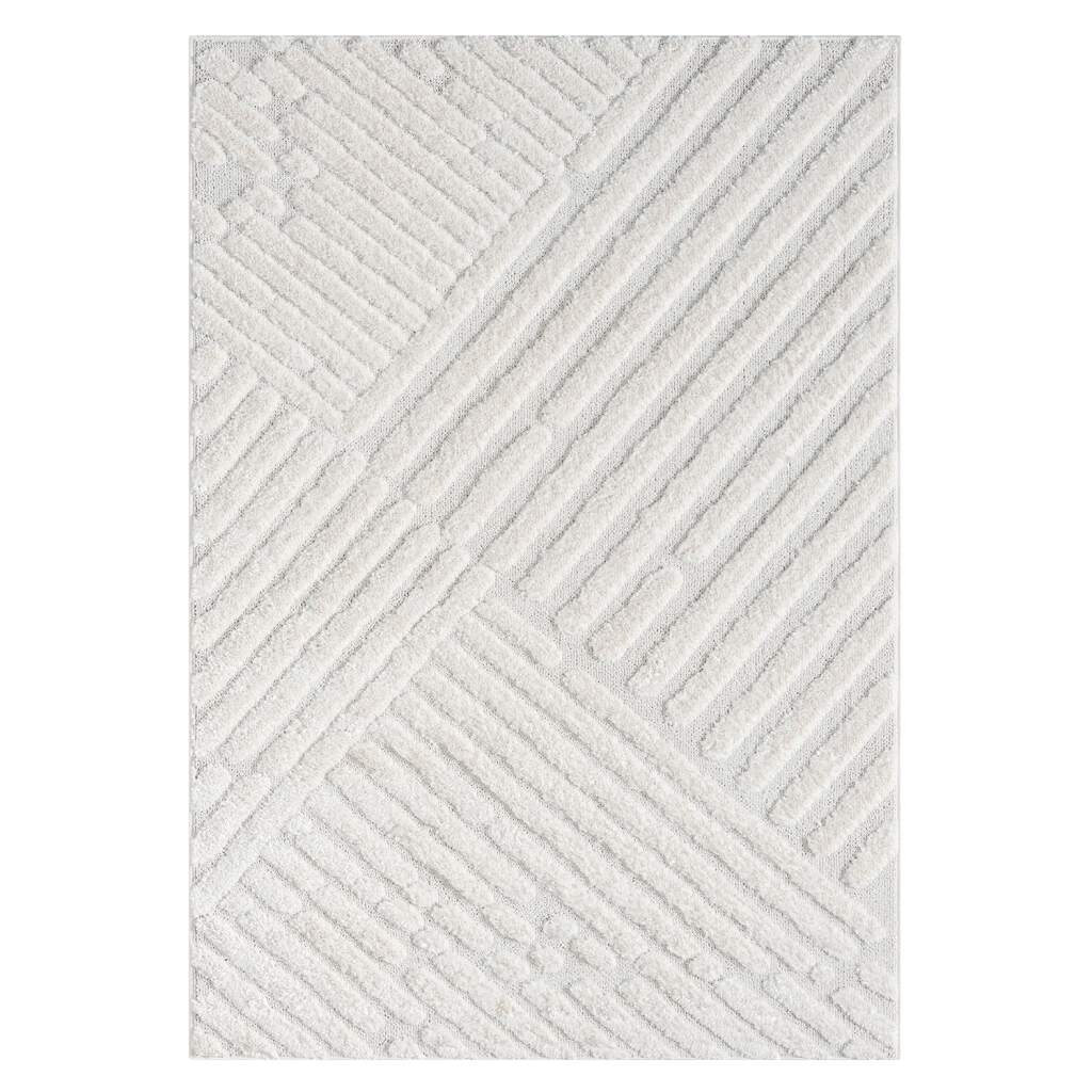 Carpet City Hochflor-Teppich »FOCUS749«, rechteckig, 20 mm Höhe, Boho-Teppich, Hochtief-Muster/ 3D-Effekt, für Wohnzimmer, Schlafzimmer