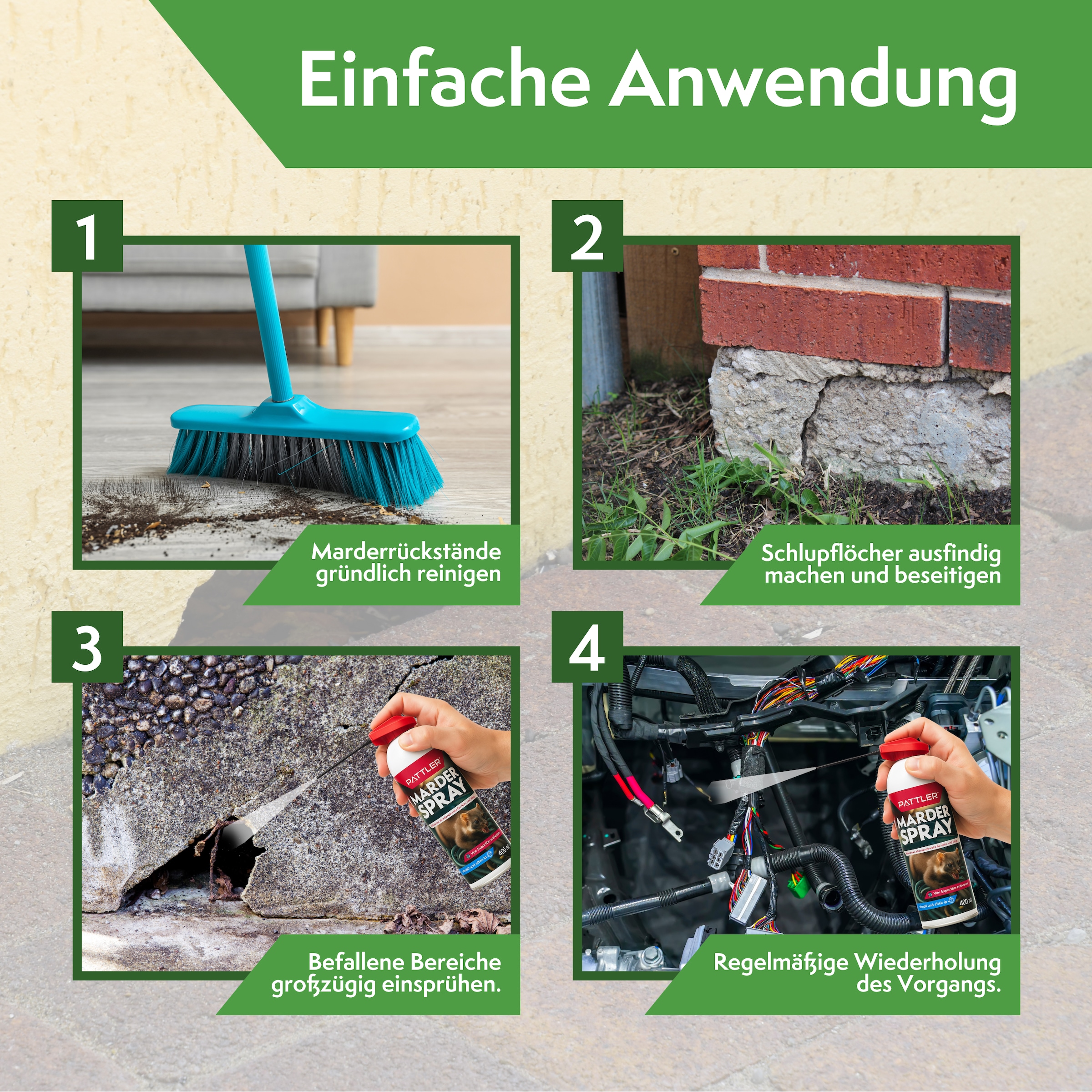 Pattler Marderspray »Hochwirksam mit Sofortwirkung« 400 ml