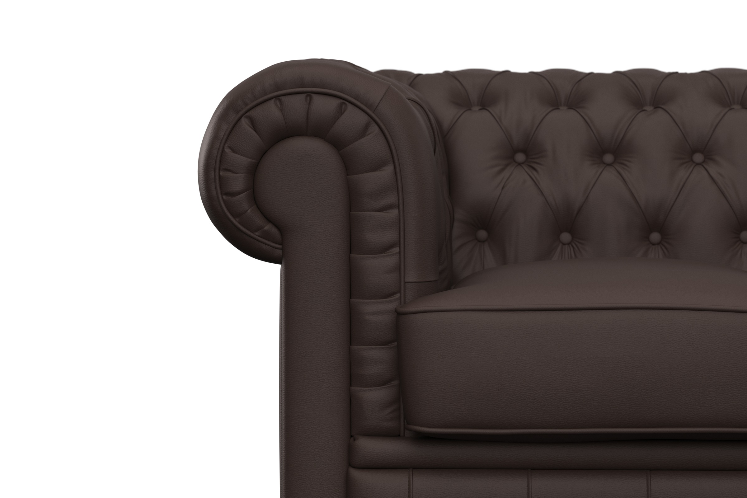 Max Winzer® Chesterfield-Sofa »Kent edel und bequem, tolle Detailverarbeitung, komfortable Armlehnen«, 3-Sitzer mit aufwendiger Knopfheftung, Breite 205 cm