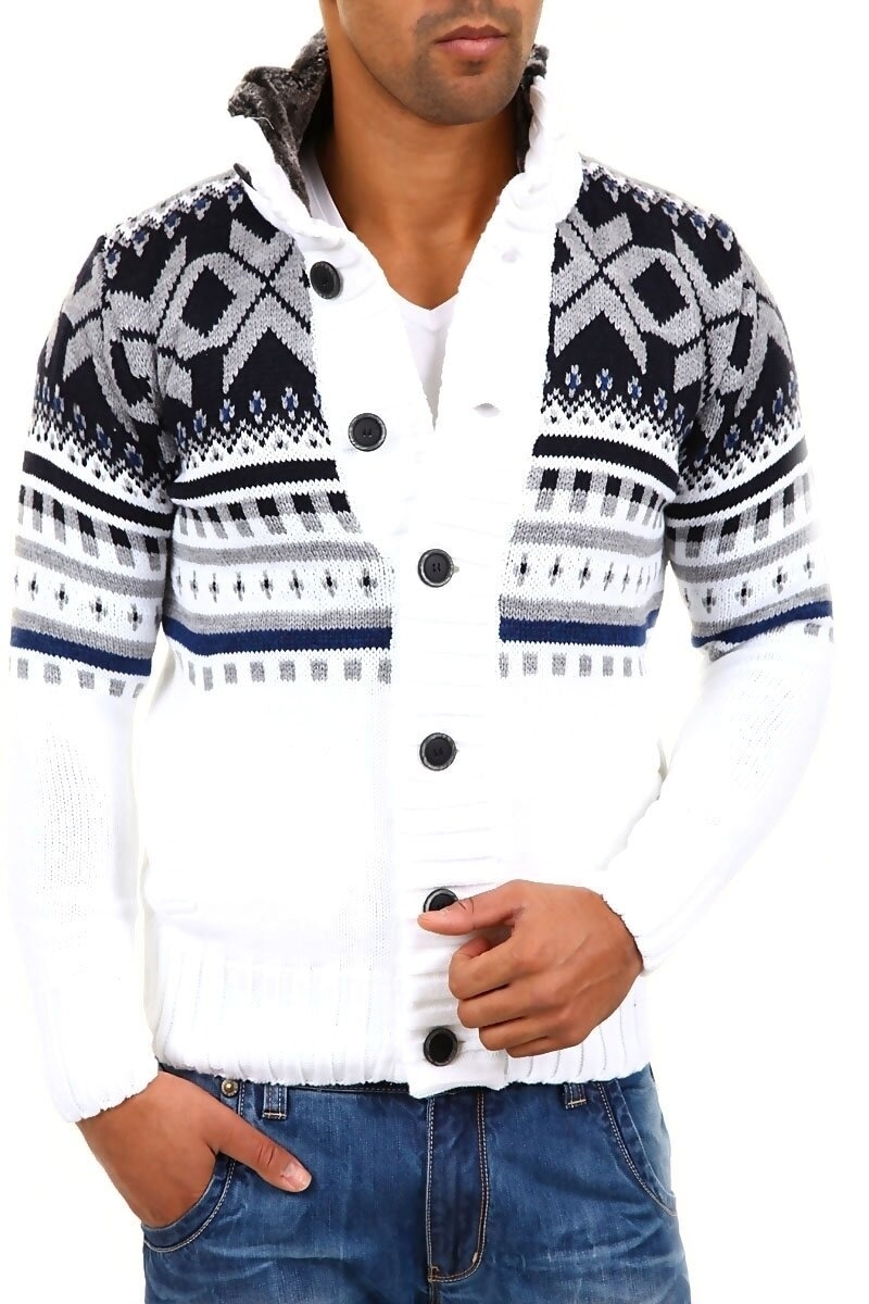 behype Strickjacke "CRSM", mit modischem Norweger-Muster günstig online kaufen