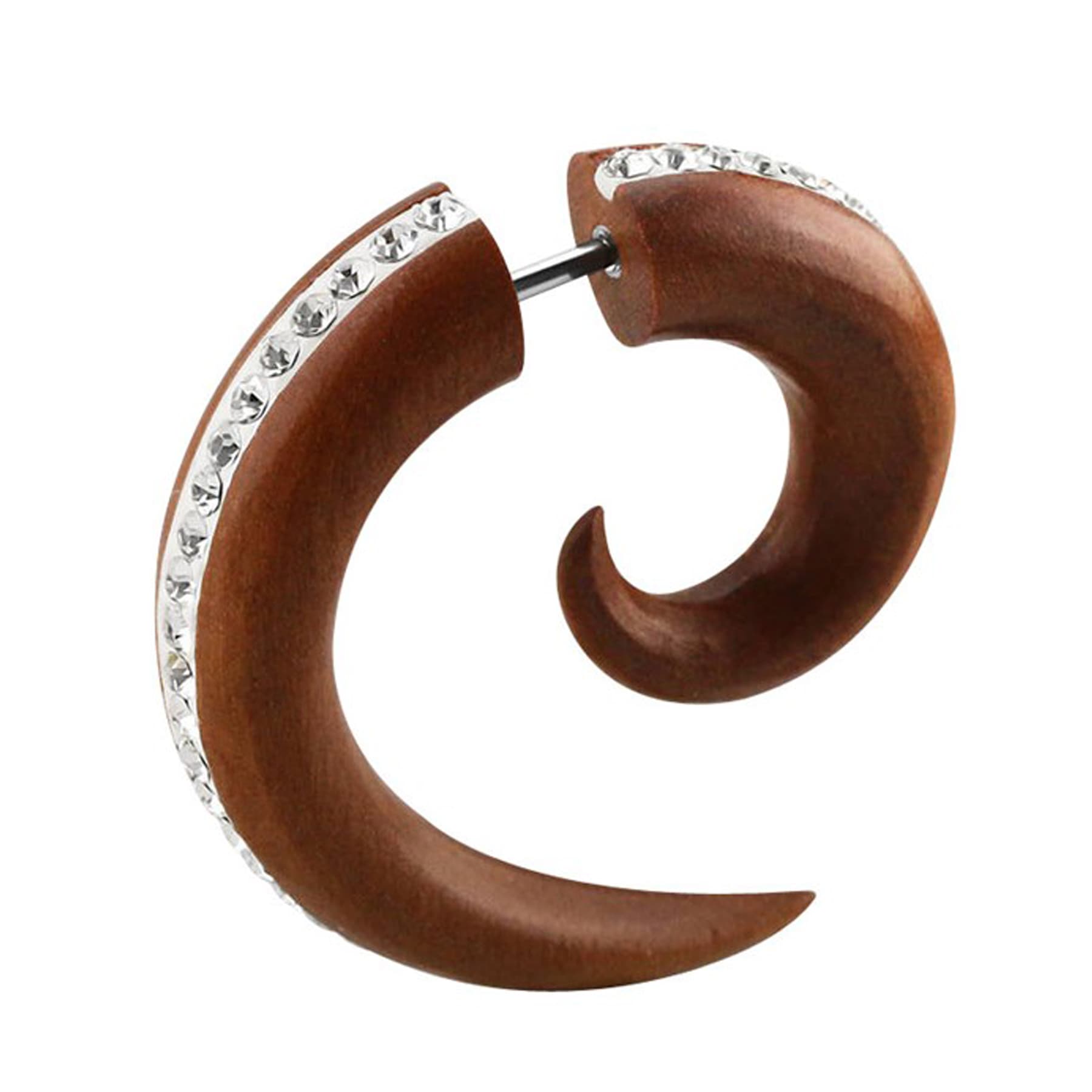 Adelia´s Dehnschnecke »Piercing Ohrpiercing«, Handgefertigt aus braunem BAUR Sawo-Holz 
