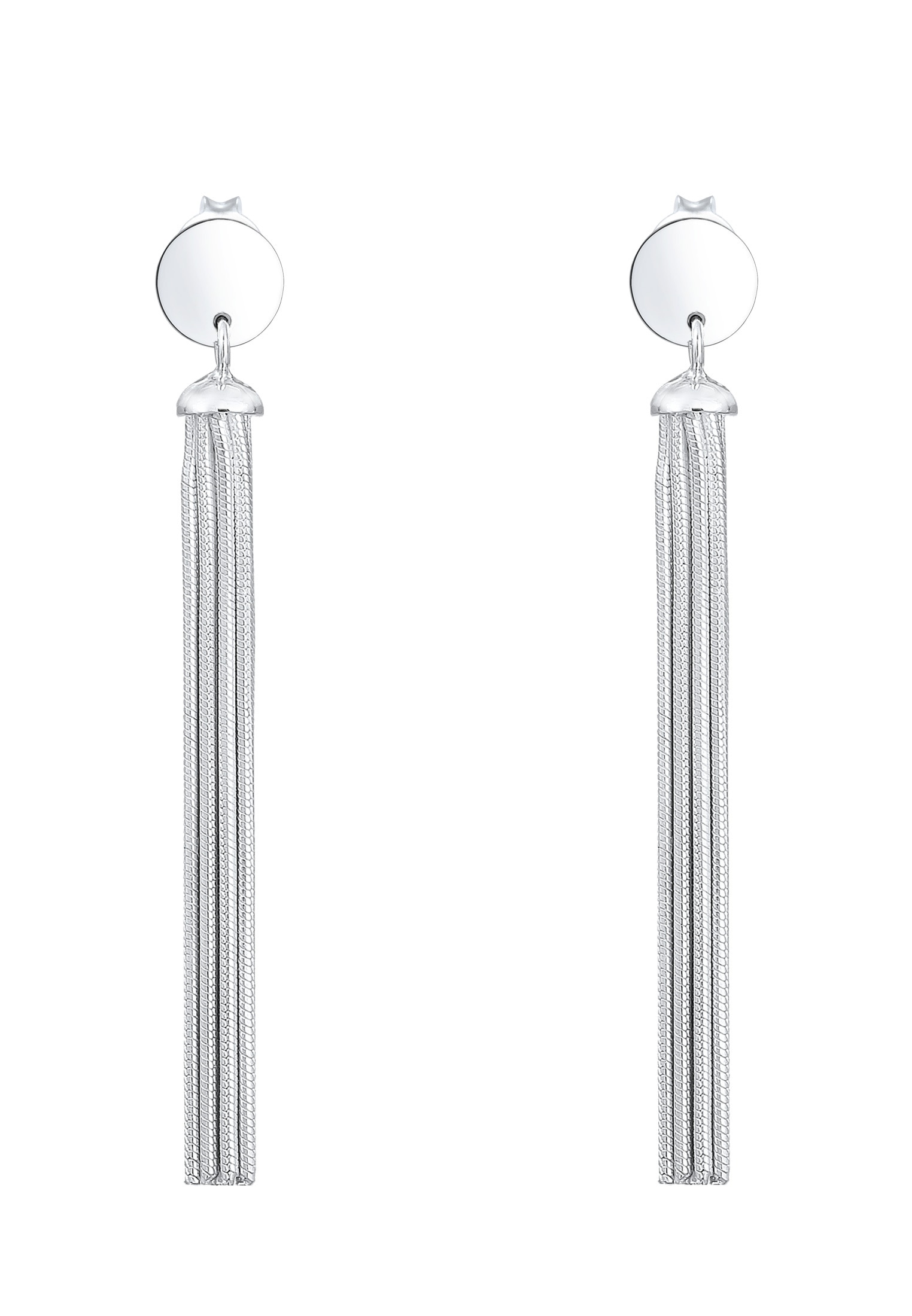 Elli Paar Ohrhänger »Ohrhänger Schlangenkette 925 Sterling Silber«