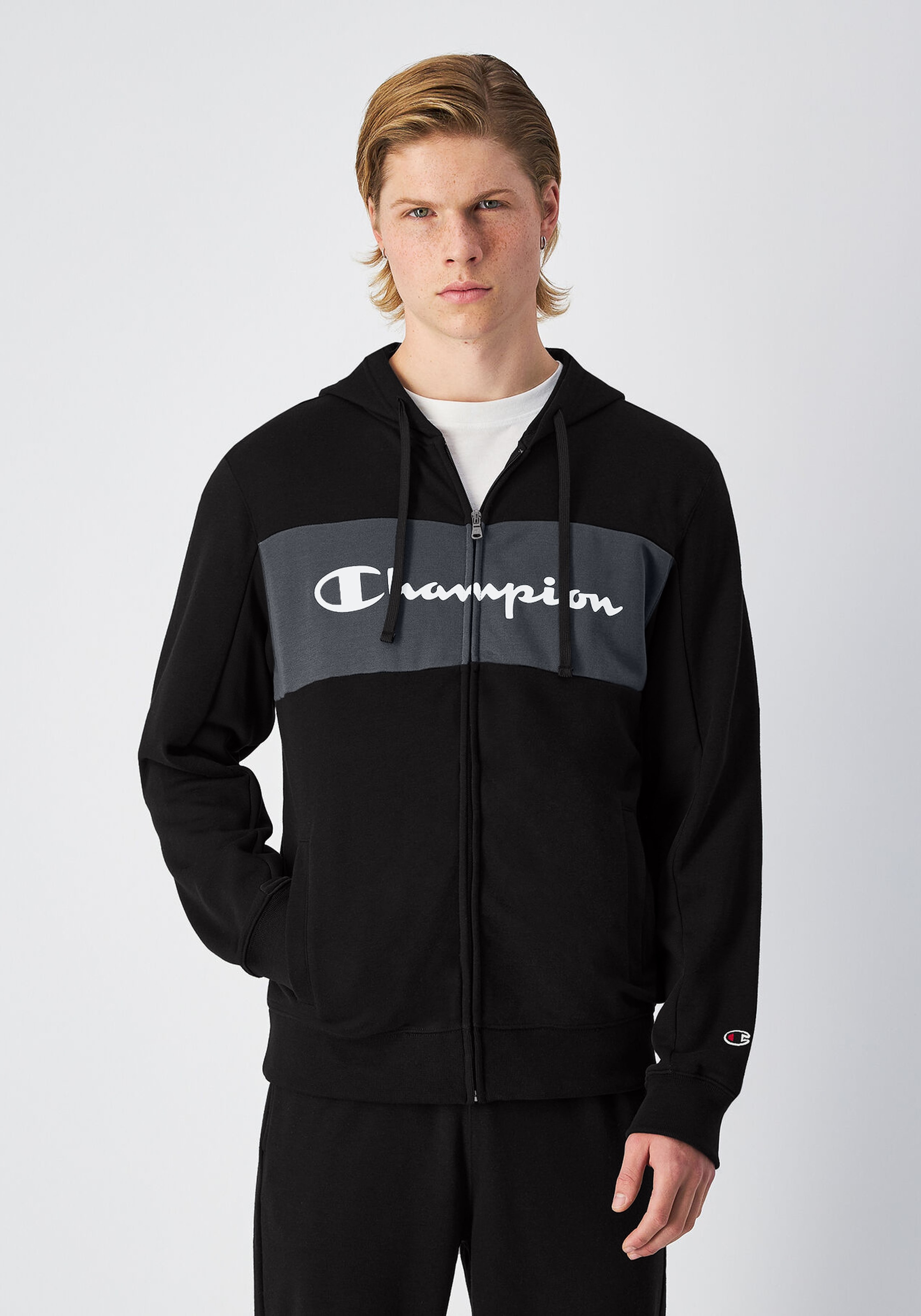 Champion Jogginganzug »Sportswear Hooded Full Zip Suit« 2 tlg. mit Kapuze, zweiteiliges Set, aus Baumwolle und Polyester, Sweatware