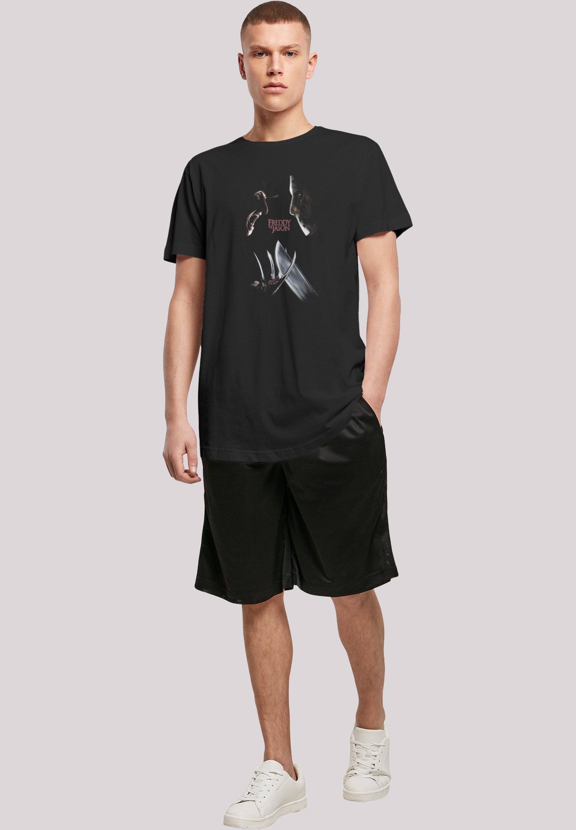 F4NT4STIC T-Shirt »Nightmare On Elm Street Freddy Vs Jason«, Herren,Premium Merch,Lang,Longshirt,Bedruckt
