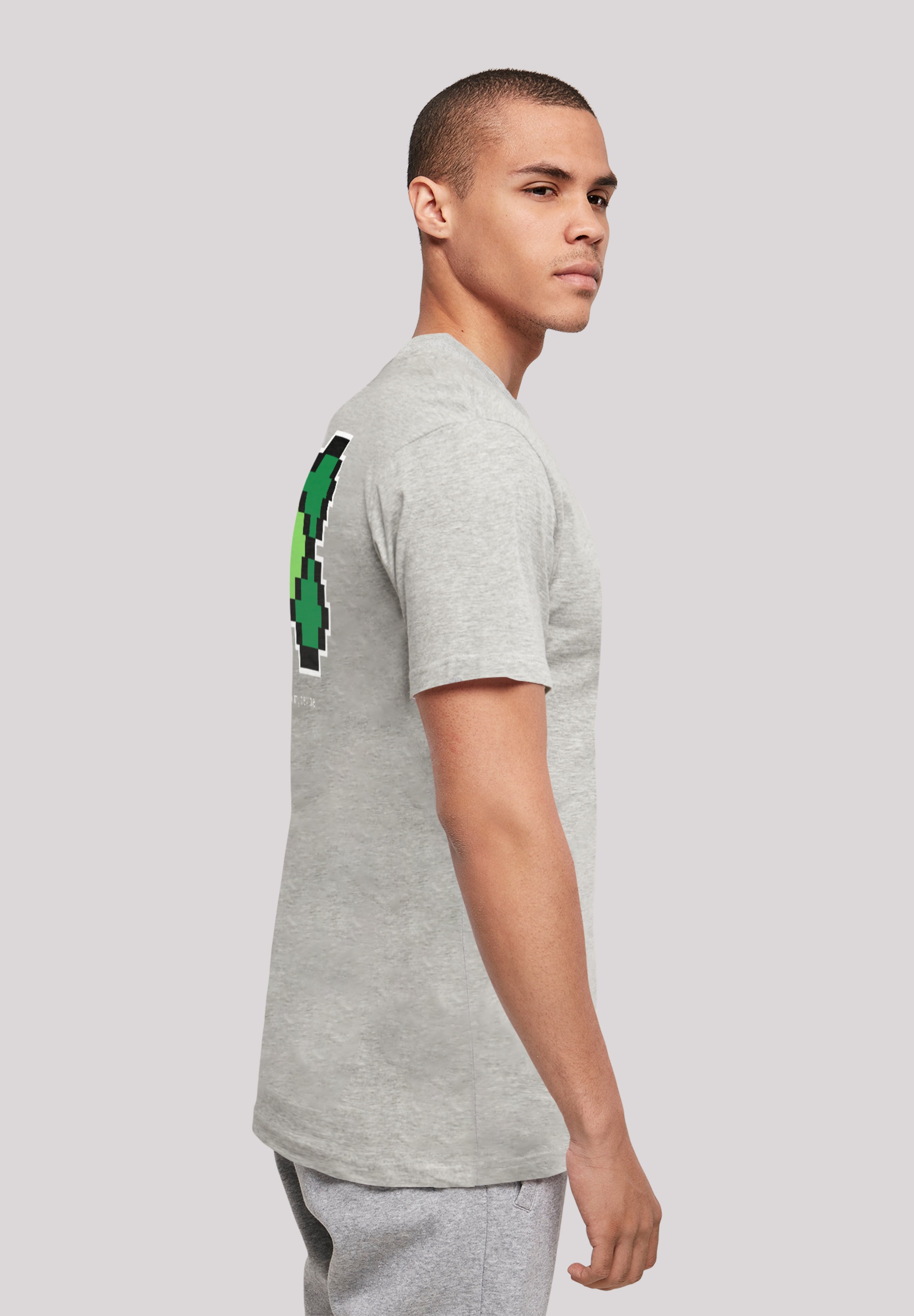 F4NT4STIC T-Shirt »Happy New Year Pixel Kleeblatt«, Print