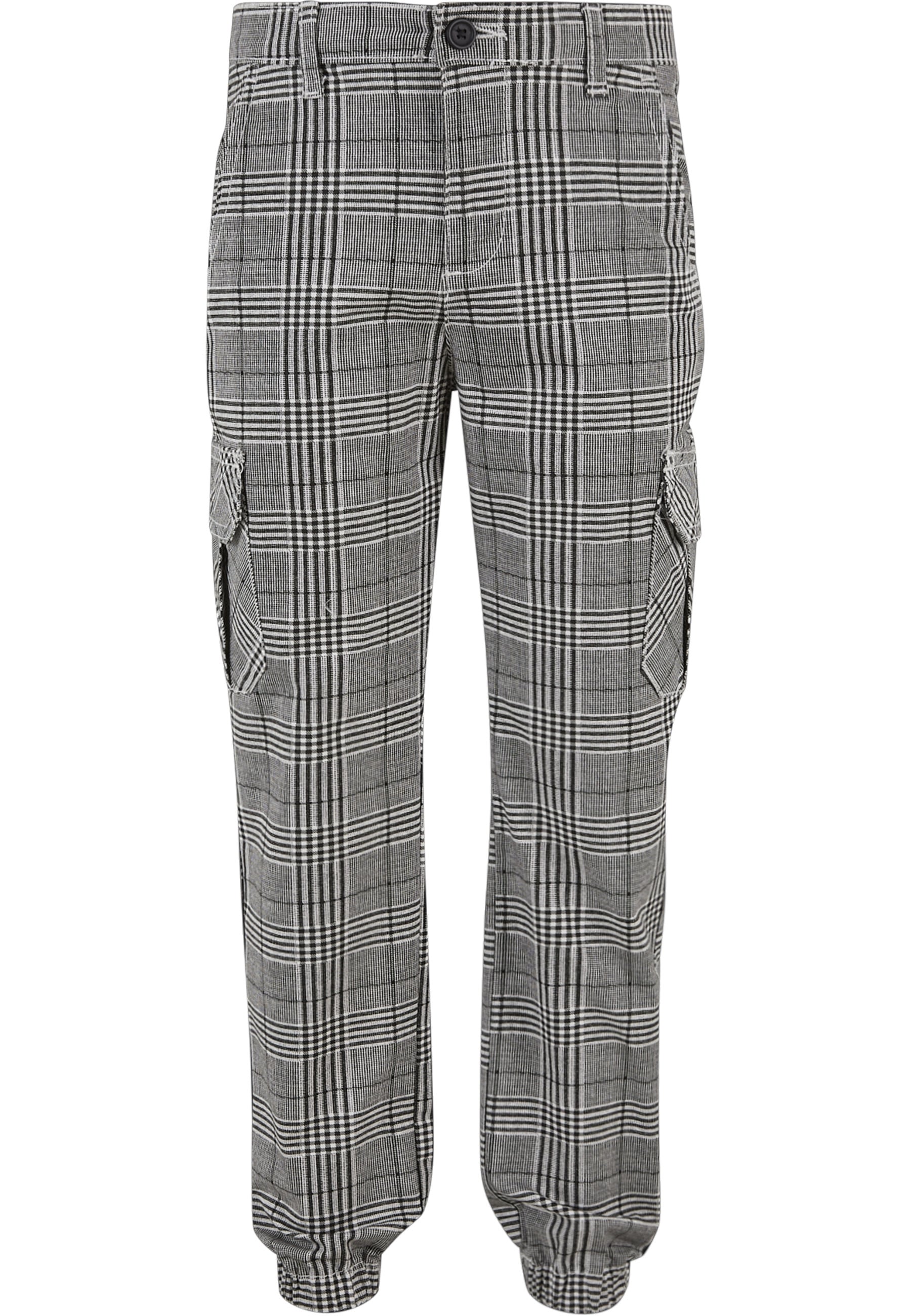 URBAN CLASSICS Cargohose "Urban Classics Herren Boys AOP Glencheck Cargo Jog Pants"