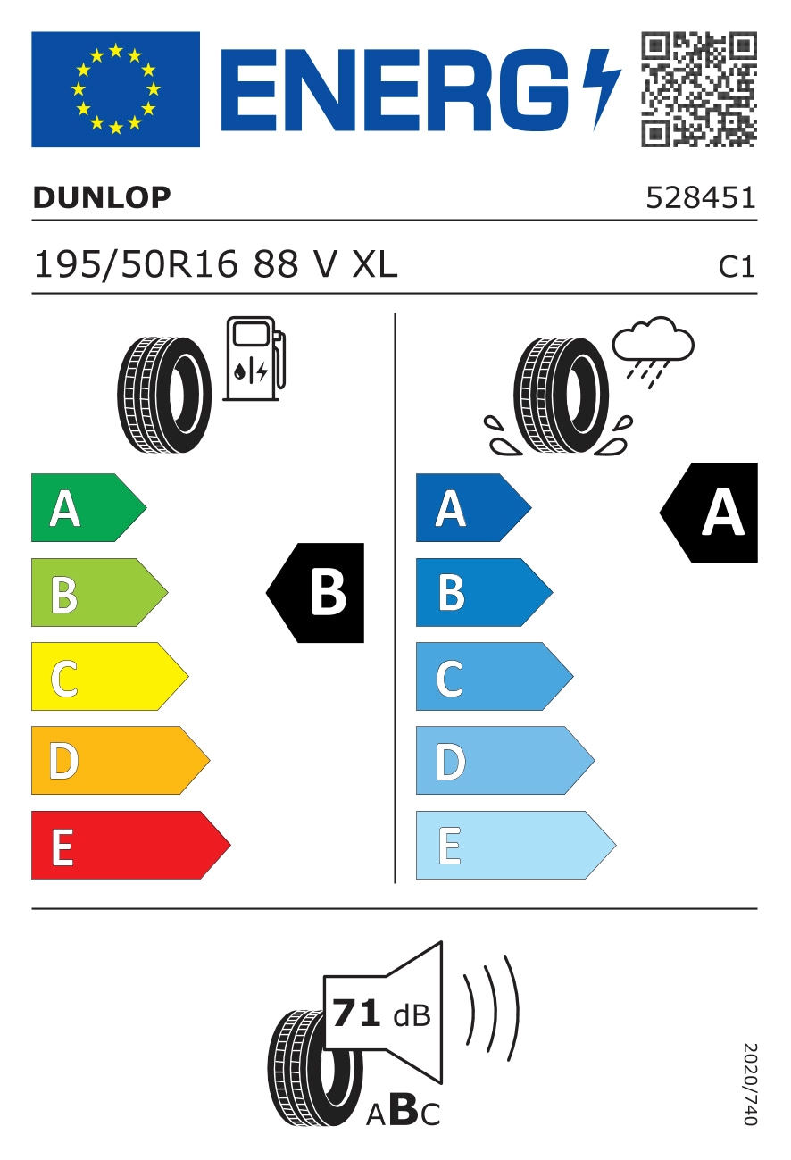 Dunlop Sommerreifen »Sport BluResponse«, (1 R16 195/50 88V | BAUR St.)