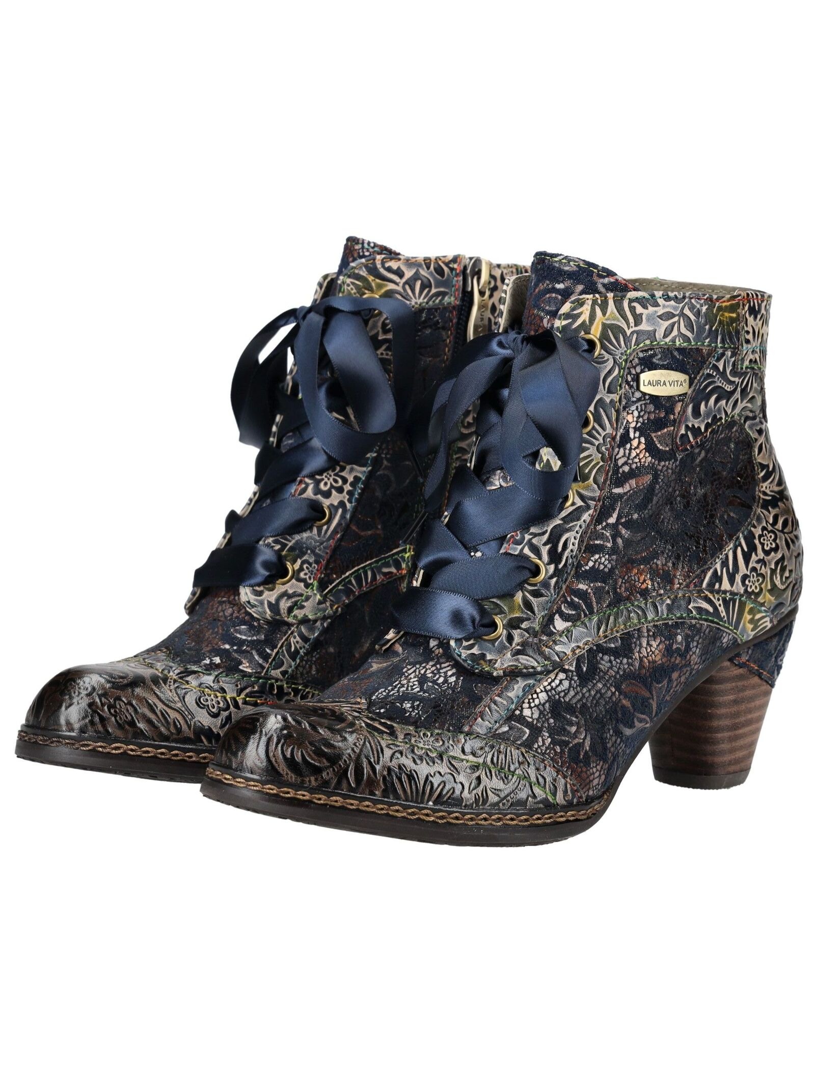 LAURA VITA Schnürstiefelette »LAURA VITA Stiefelette Leder/Textil«