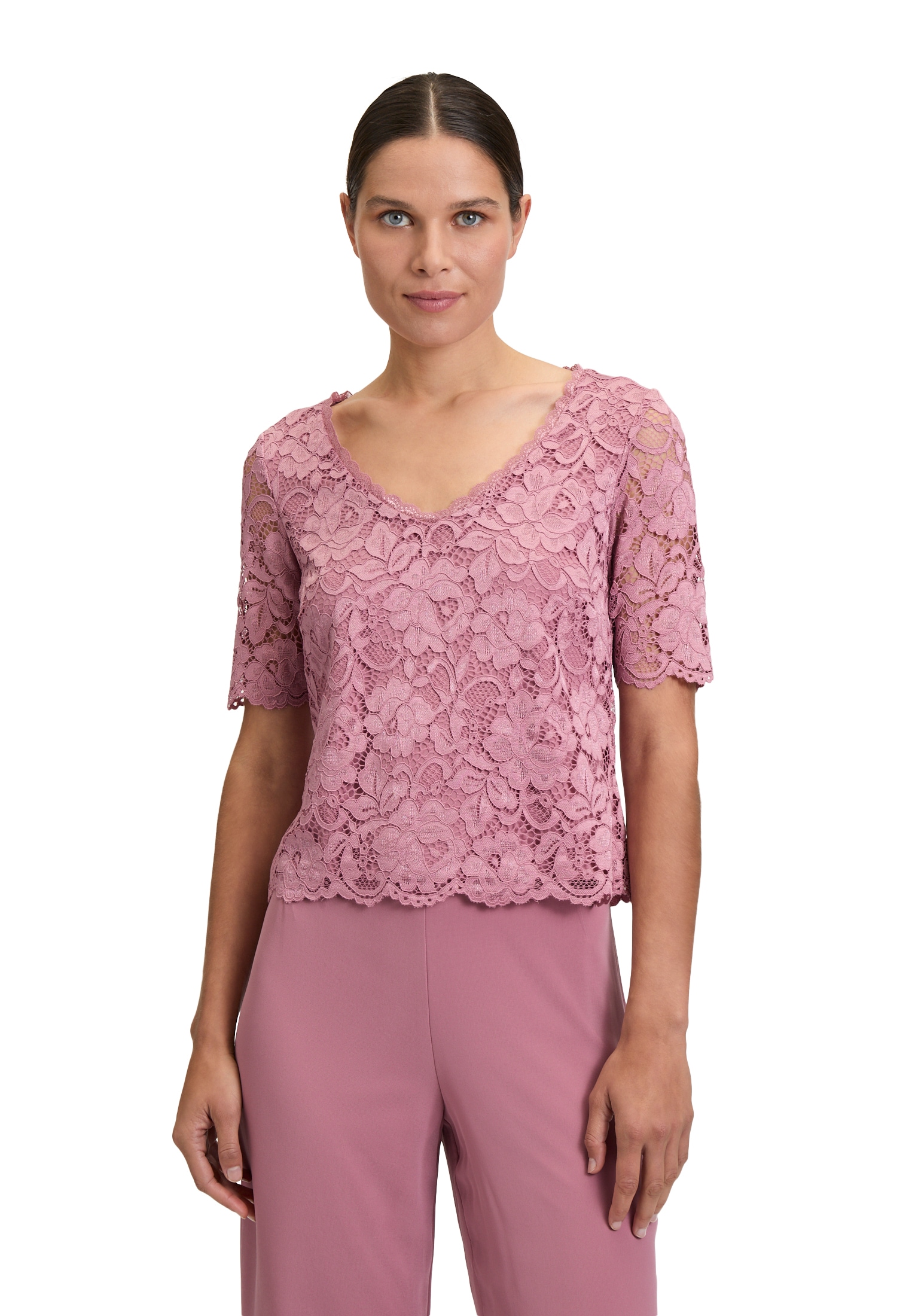 Vera Mont Spitzenbluse "Vera Mont Damen Spitzentop mit Spitzenkante" günstig online kaufen