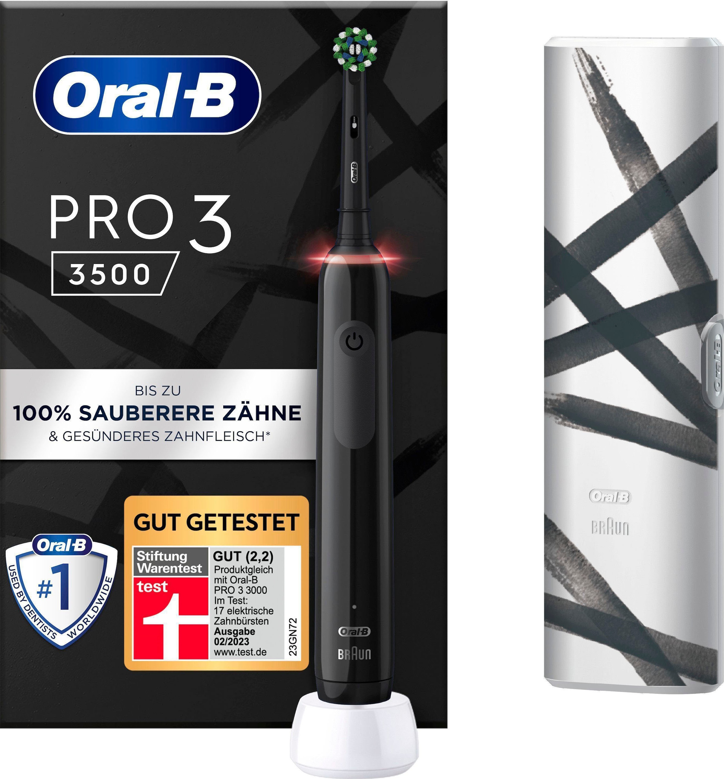 Oral-B Elektrische Zahnbürste »PRO 3 3500«, 1 St. Aufsteckbürsten, 3 Putzmodi